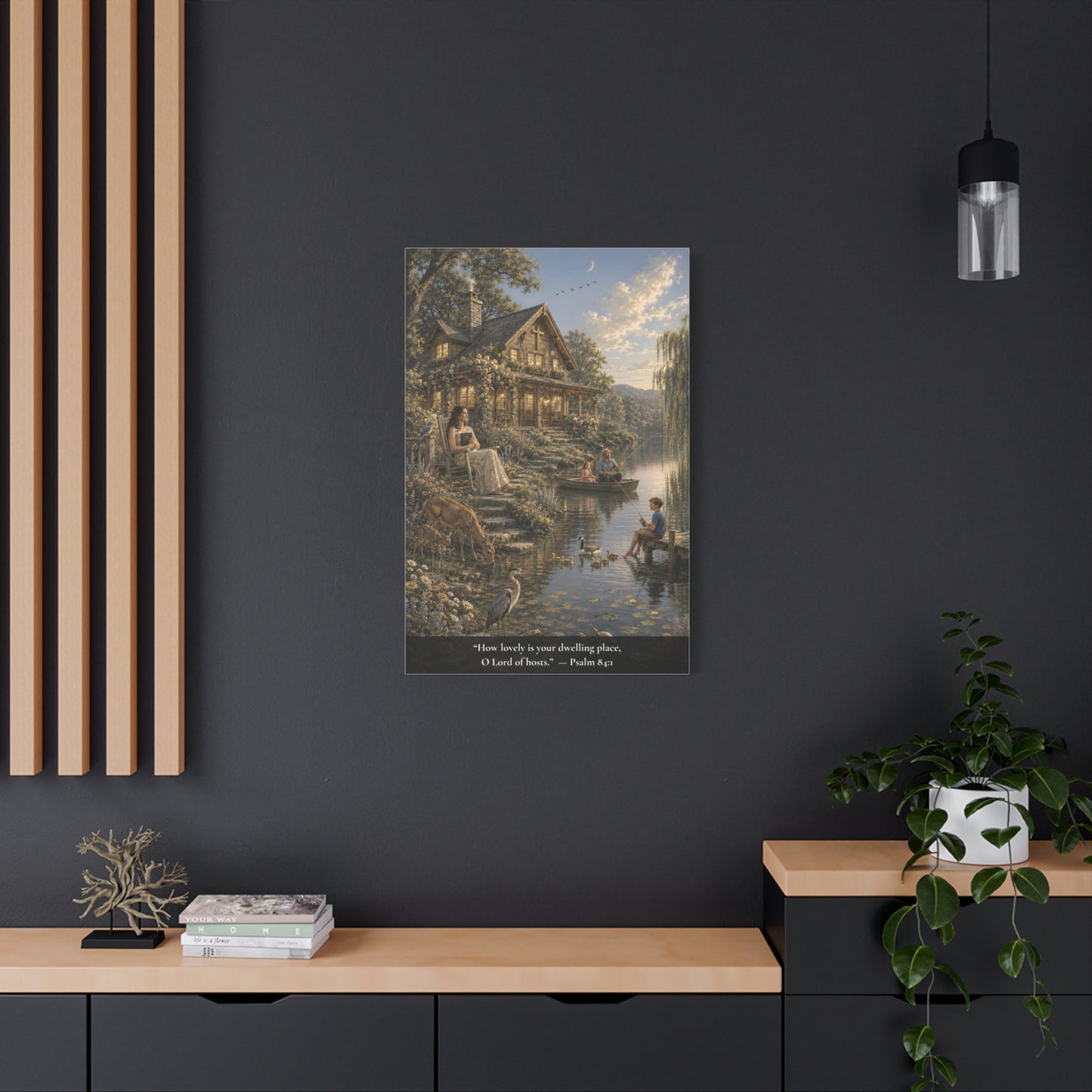 How Lovely Is Your Dwelling Place — Psalm 84:1 — Classic Edition — Christian Canvas Wall Art