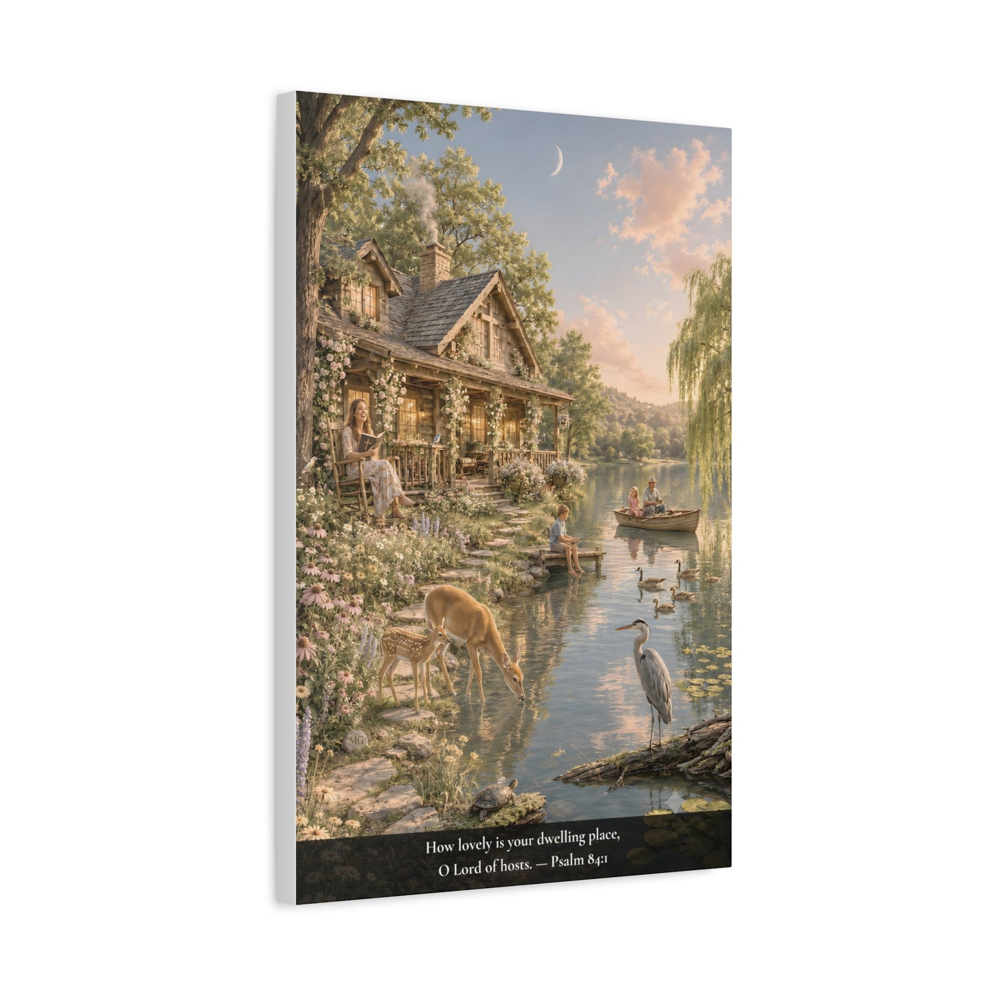 How Lovely Is Your Dwelling Place — Psalm 84:1 — Classic Edition — Christian Canvas Wall Art