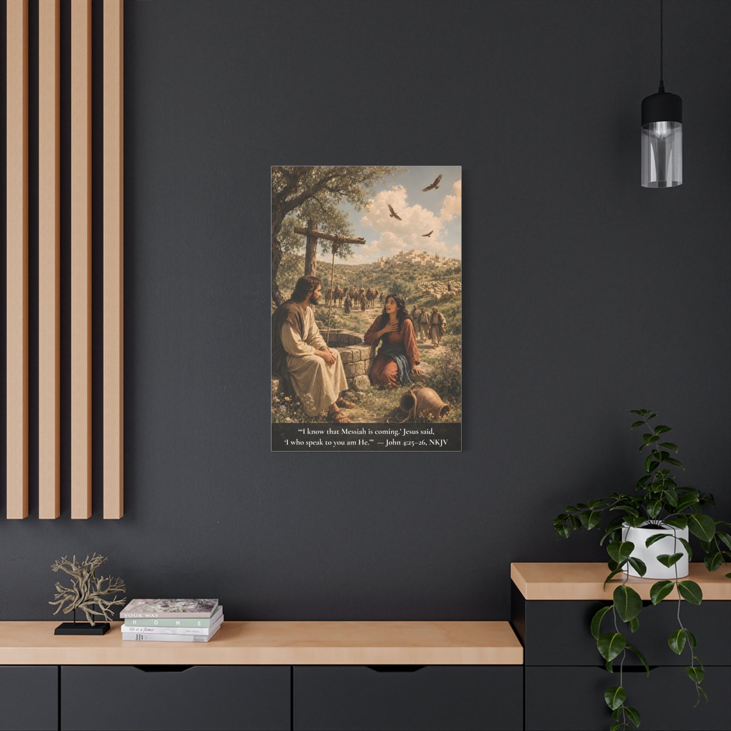Woman at the Well — John 4:26 | Classic Christian Canvas Art