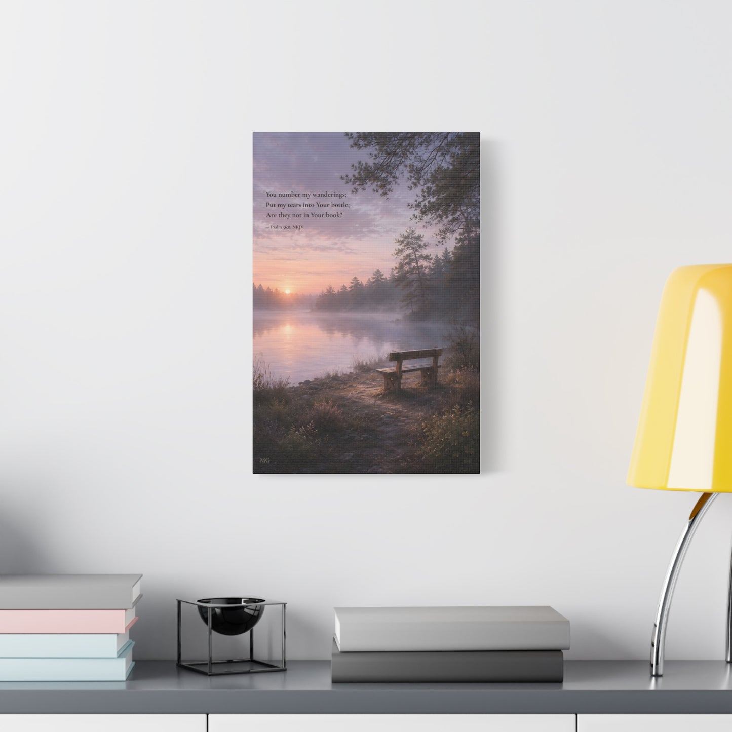 Every Tear Remembered — Psalm 56:8 | Quiet Grace Canvas Wall Art