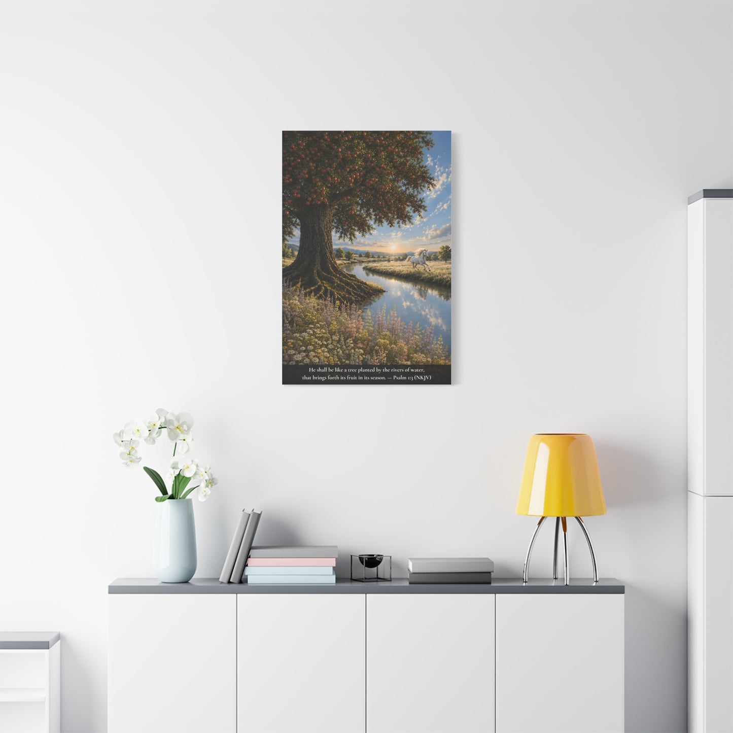 The River and the Tree — Classic Canvas Wall Art | Psalm 1:3