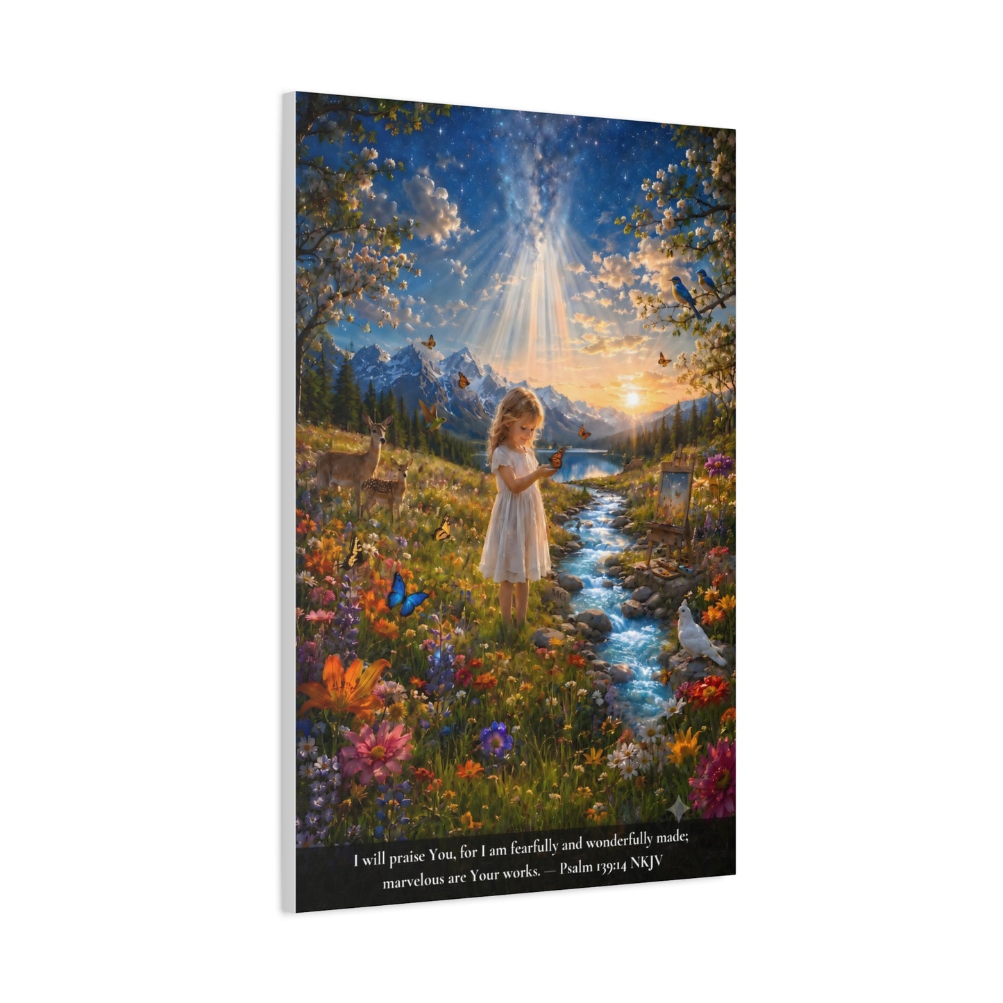 Fearfully and Wonderfully Made — Psalm 139:14 | Vibrant Christian Canvas Wall Art