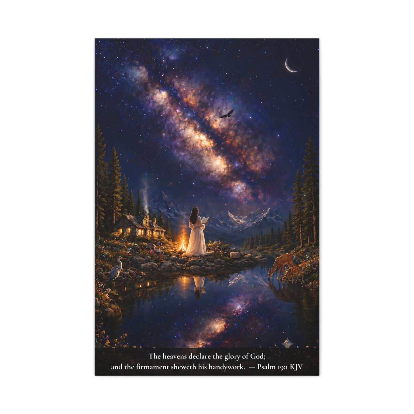 The Heavens Declare His Glory — Psalm 19:1 | Vibrant Christian Canvas Wall Art
