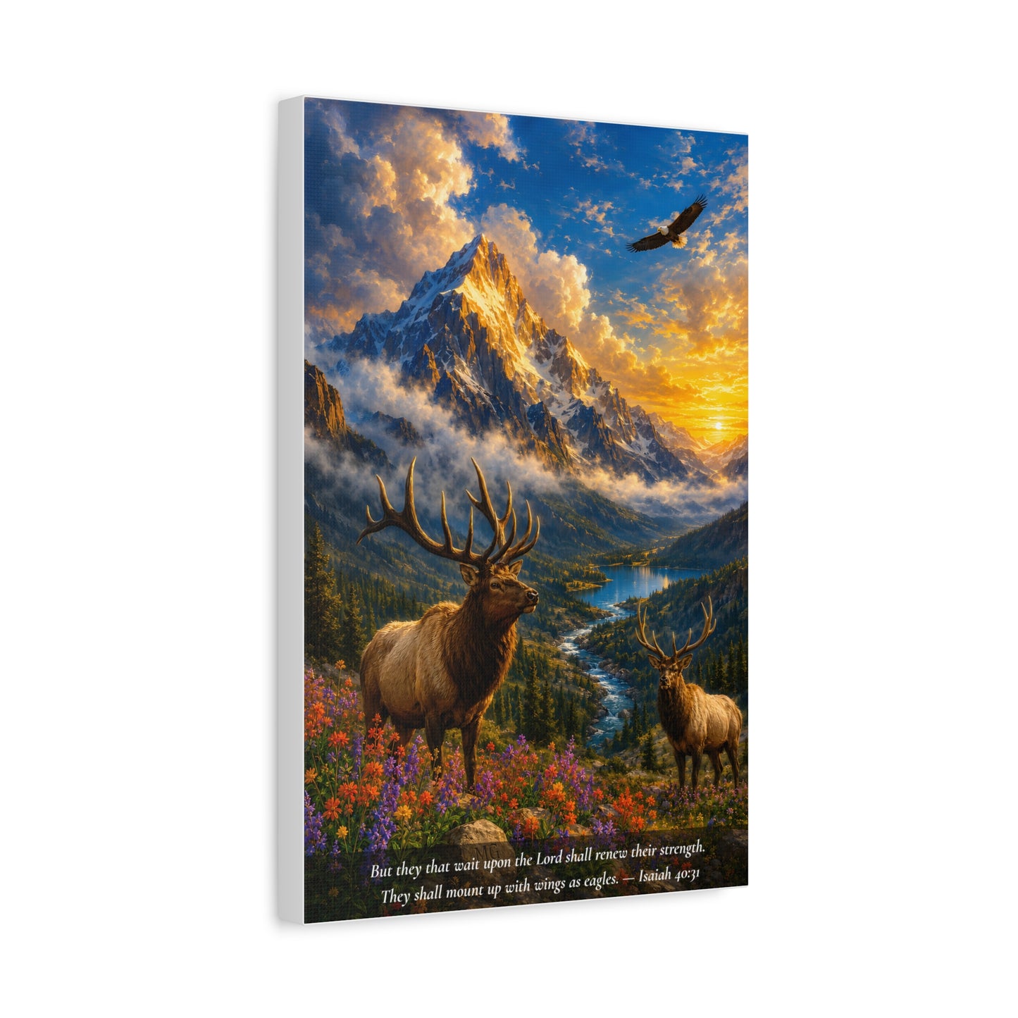 The Eagle and the Mountain — Vibrant Canvas Wall Art | Isaiah 40:31