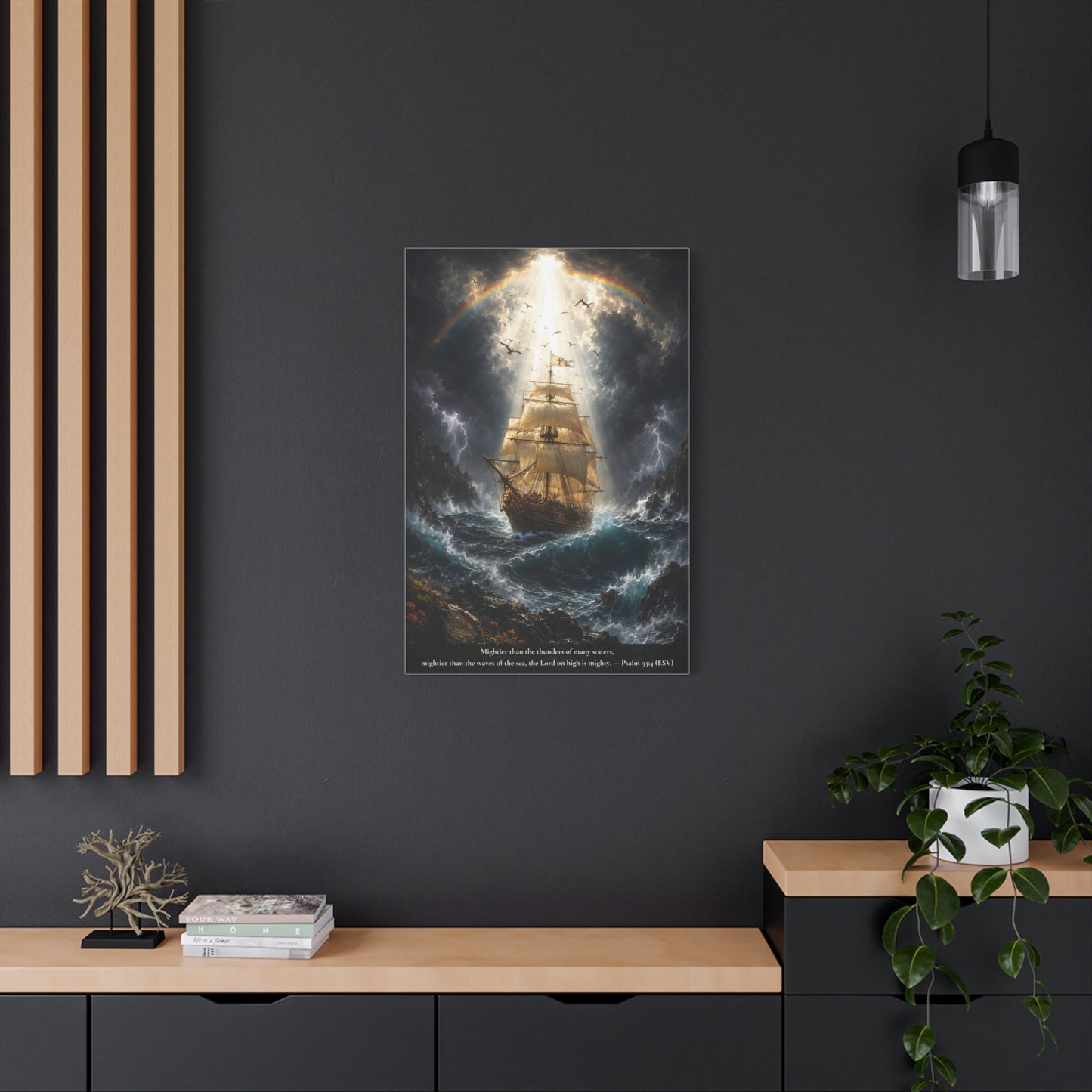 Protection Through the Storm — Vibrant Canvas Wall Art | Psalm 93:4
