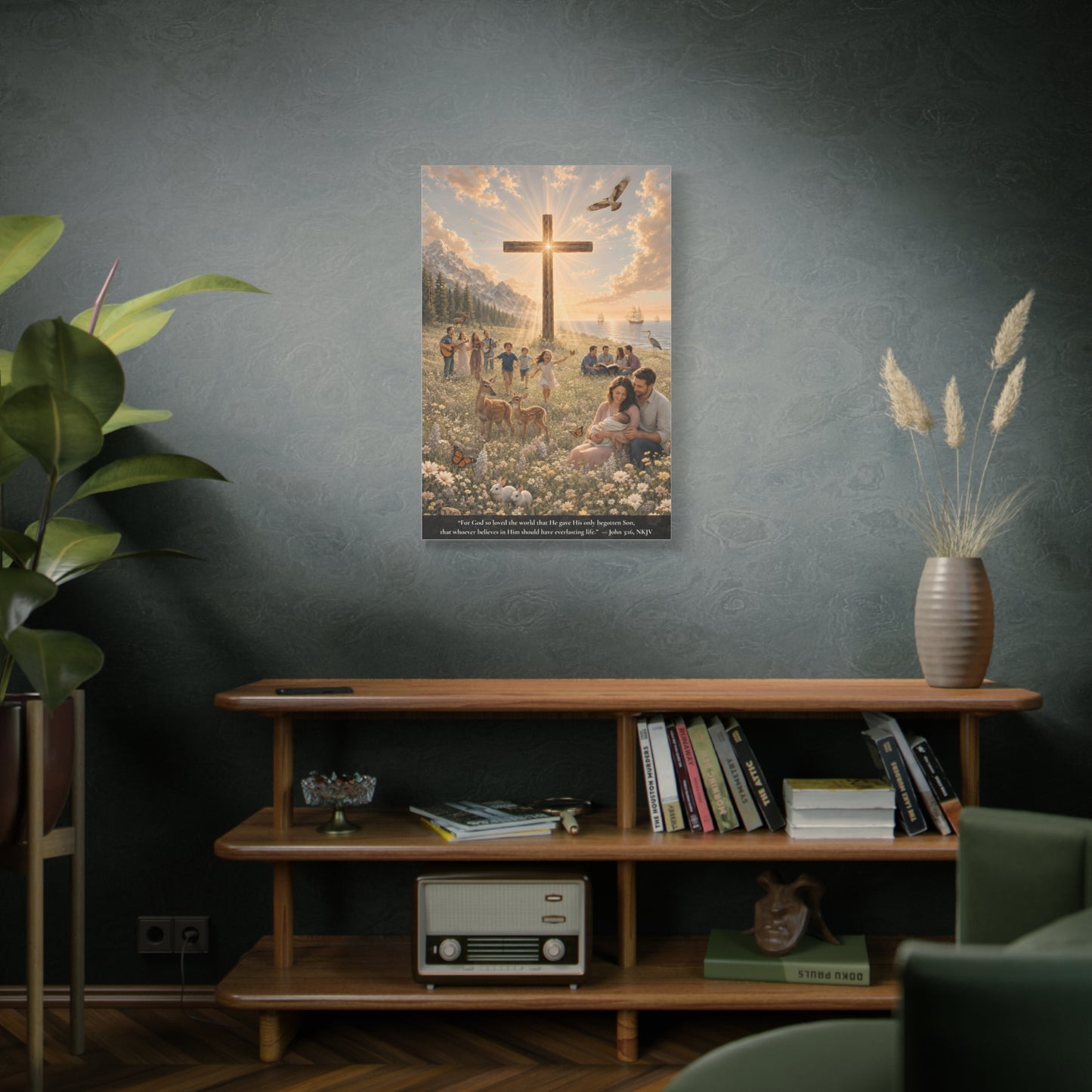 For God So Loved the World | John 3:16 Canvas Wall Art — Classic Edition