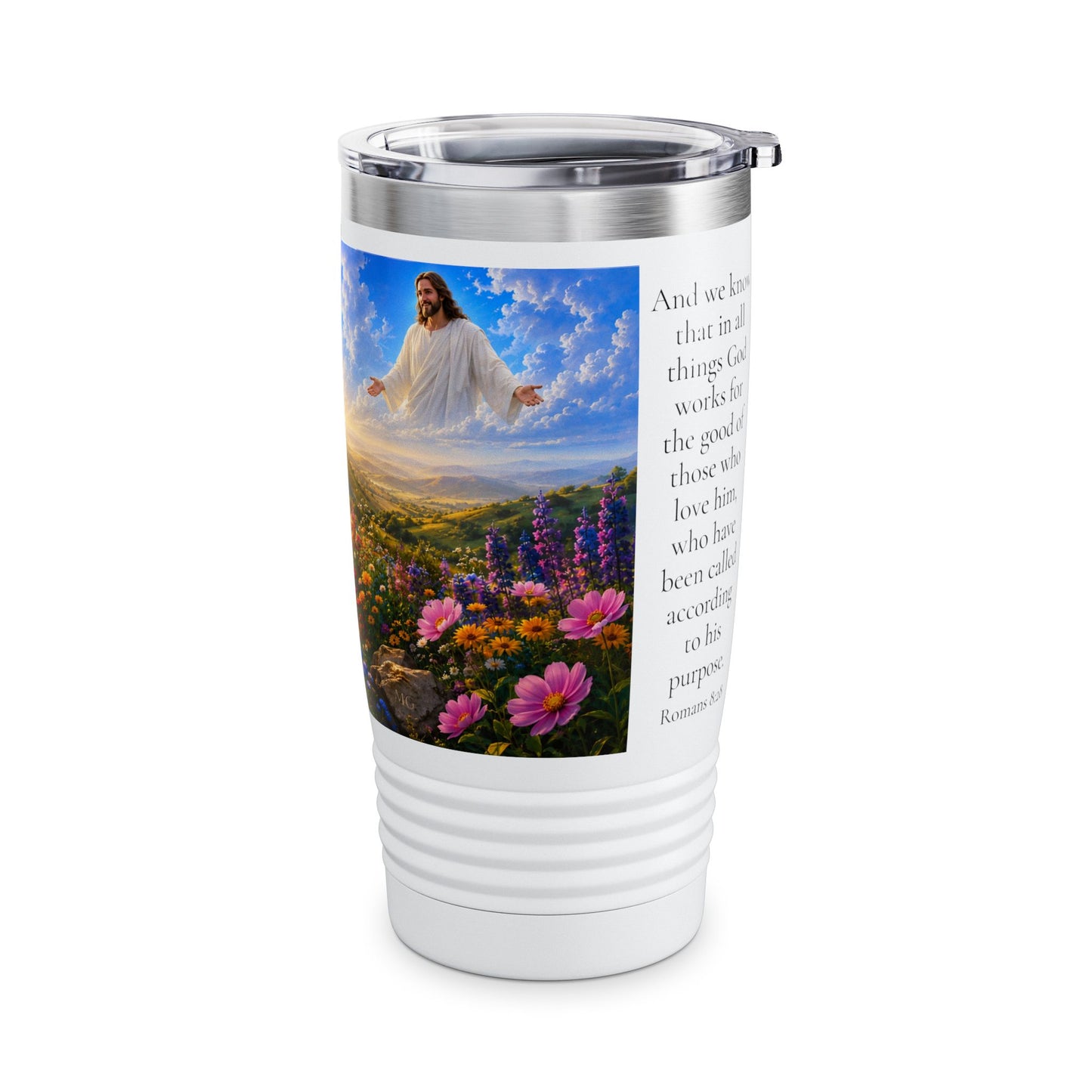 All Things Work Together Tumbler 20oz - Romans 8:28 Christian Gift