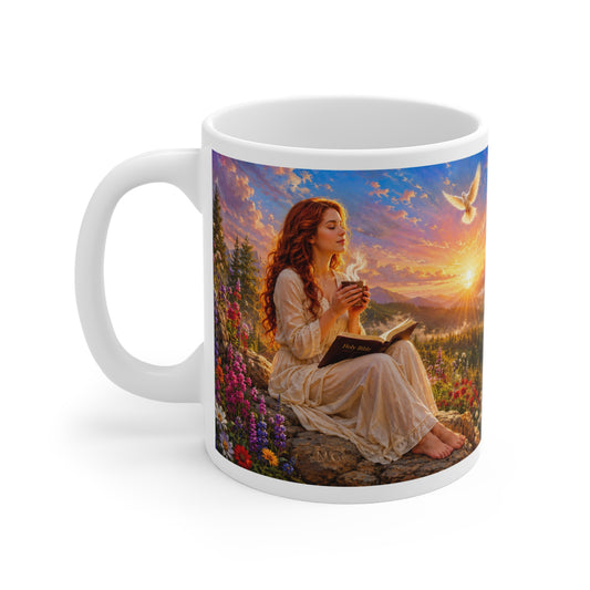 His Mercies Are New Every Morning Coffee Mug 11oz - Lamentations 3:23 Christian Gift