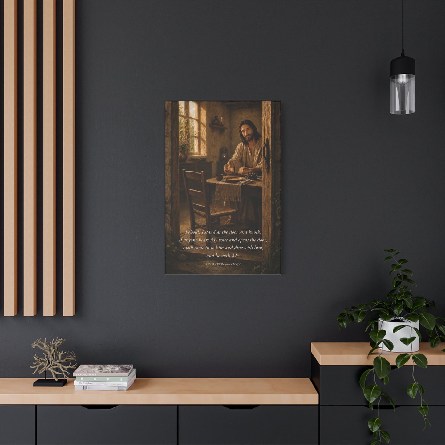 Behold I Stand at the Door — Revelation 3:20 | Quiet Grace Wall Art