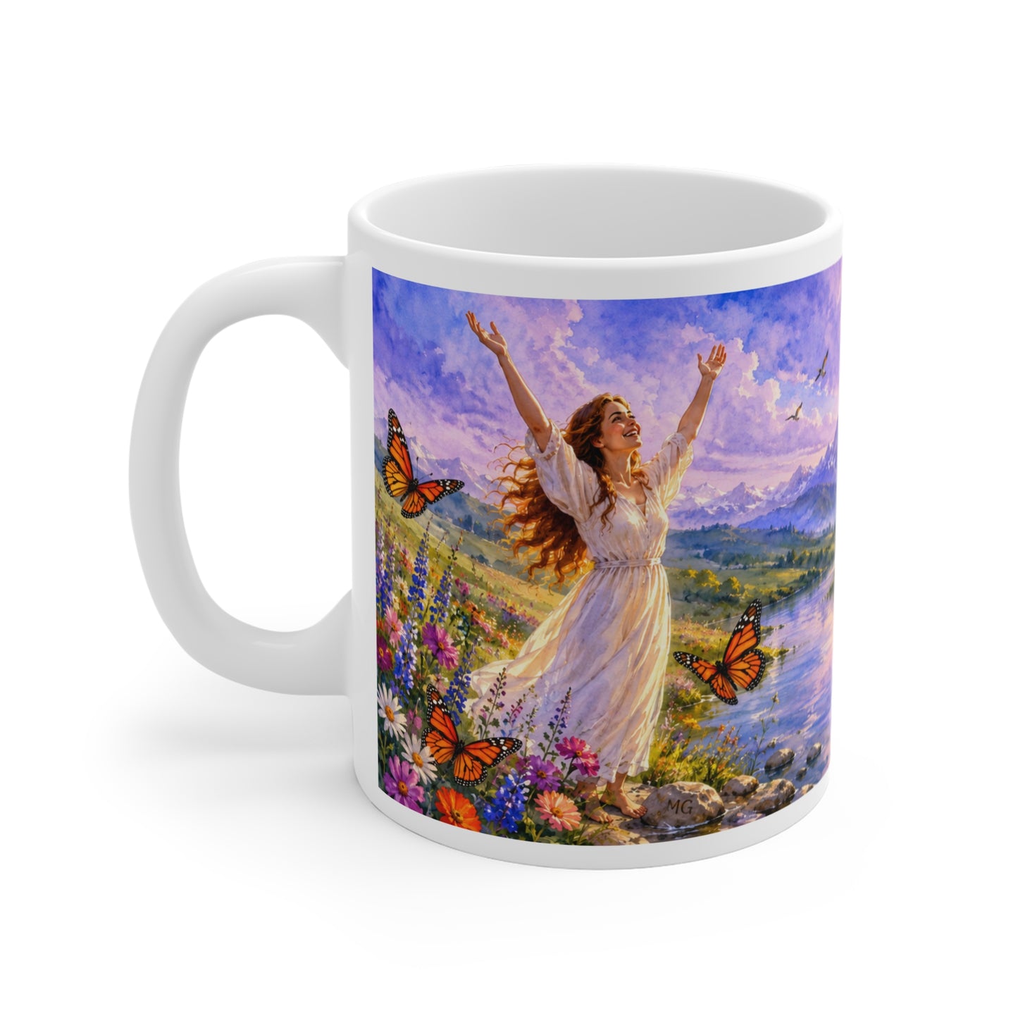 Filled With Joy Coffee Mug 11oz — Psalm 16:11 Christian Gift for Women