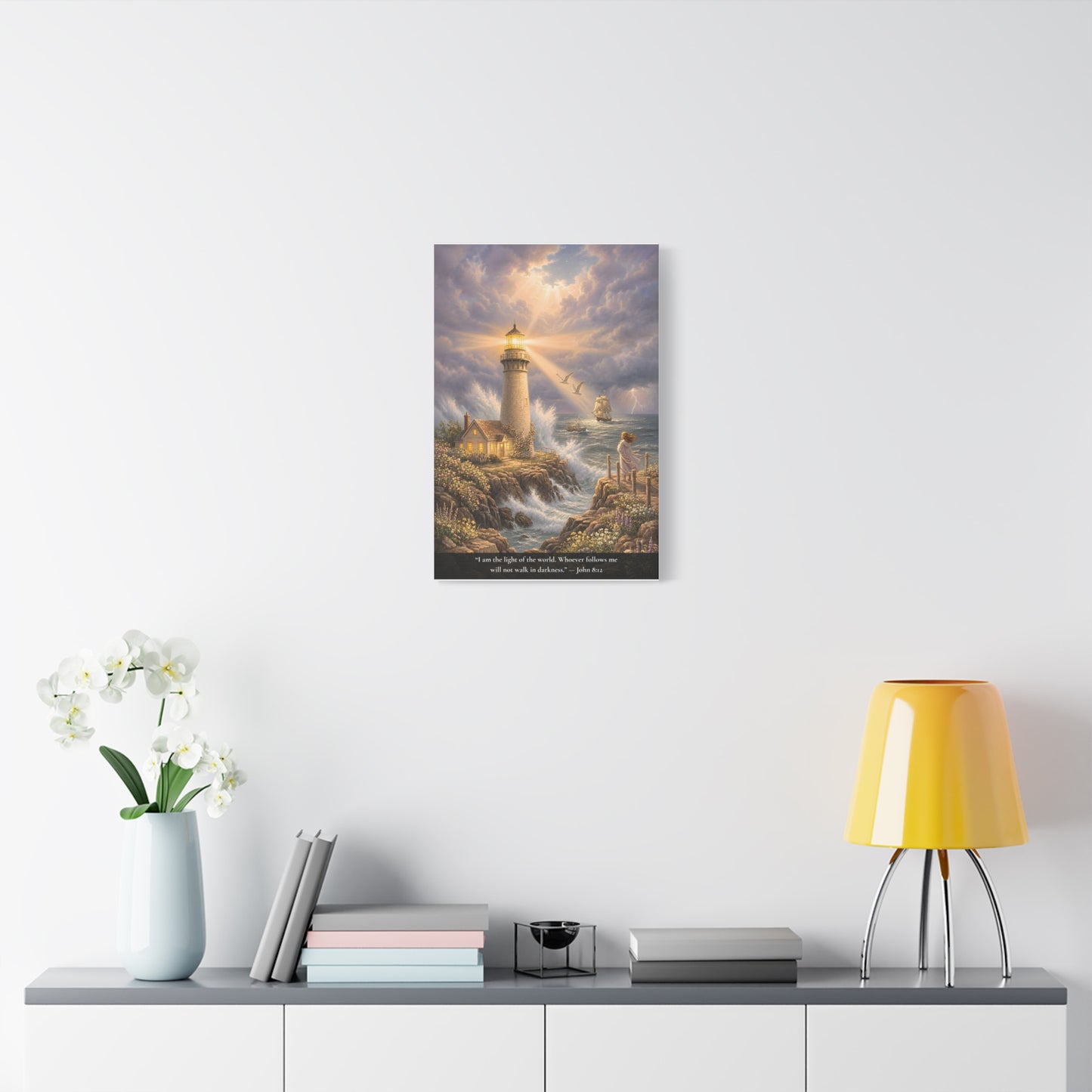 I Am the Light of the World — John 8:12 — Classic Edition — Christian Canvas Wall Art