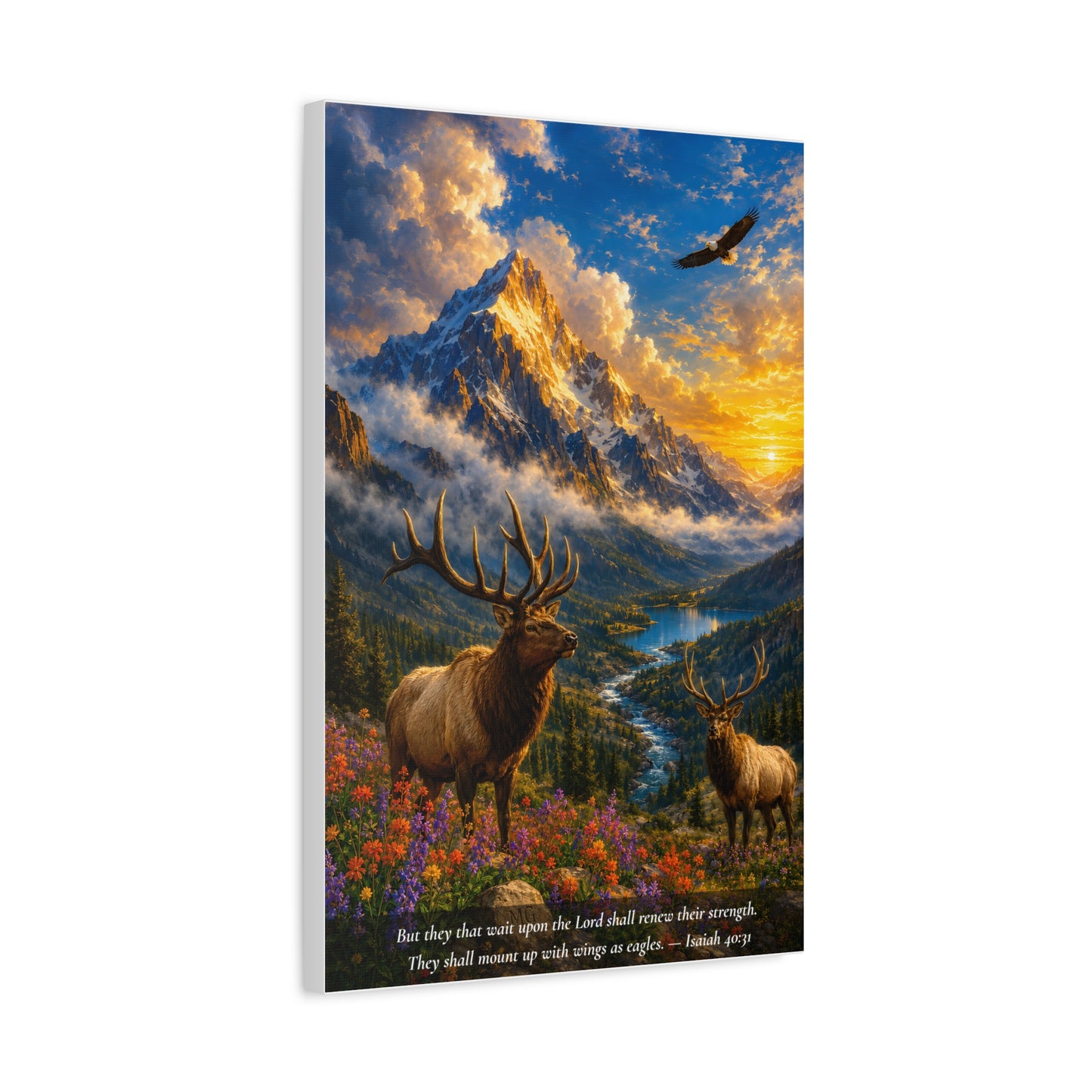 The Eagle and the Mountain — Vibrant Canvas Wall Art | Isaiah 40:31