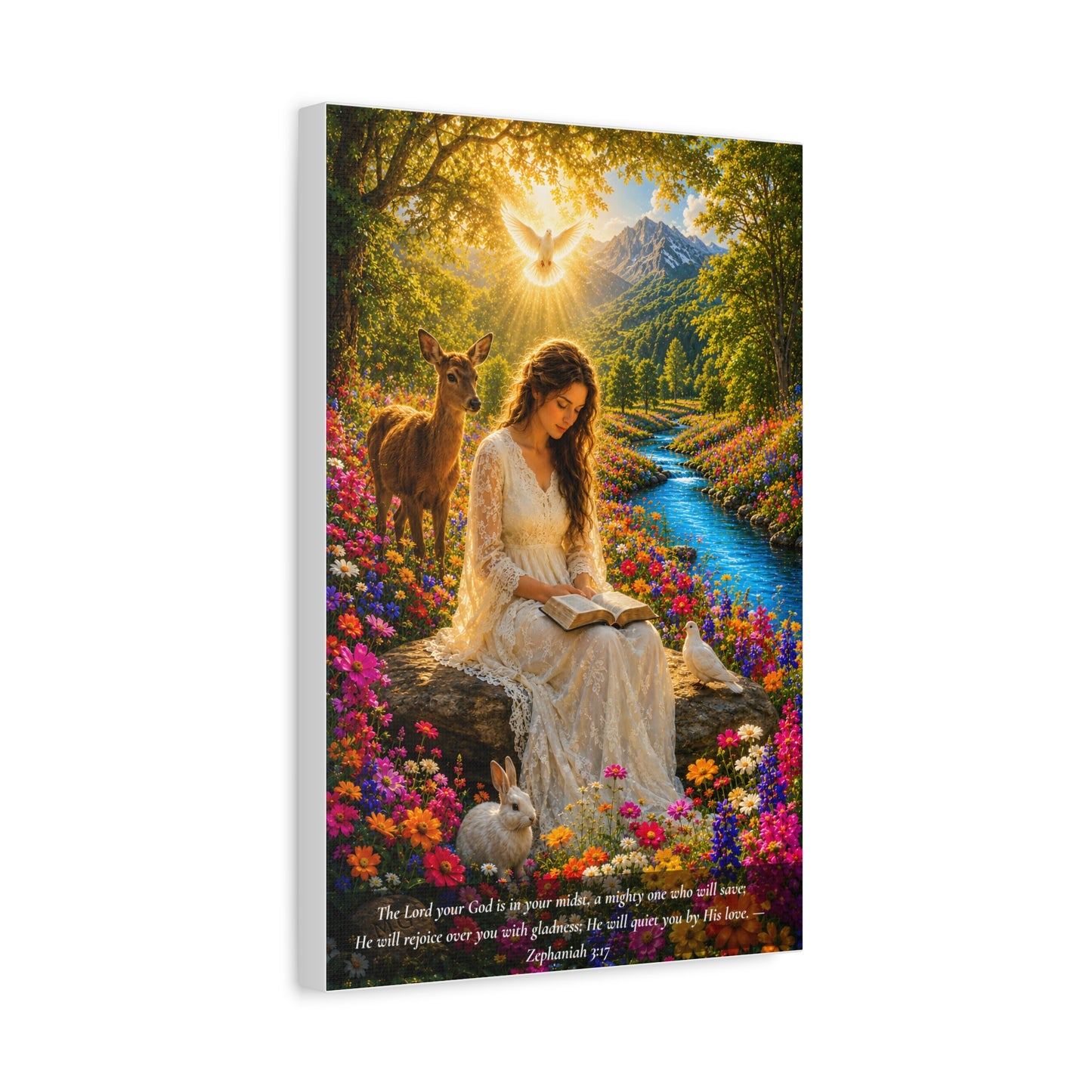 Quieted By His Love — Vibrant Canvas Wall Art | Zephaniah 3:17