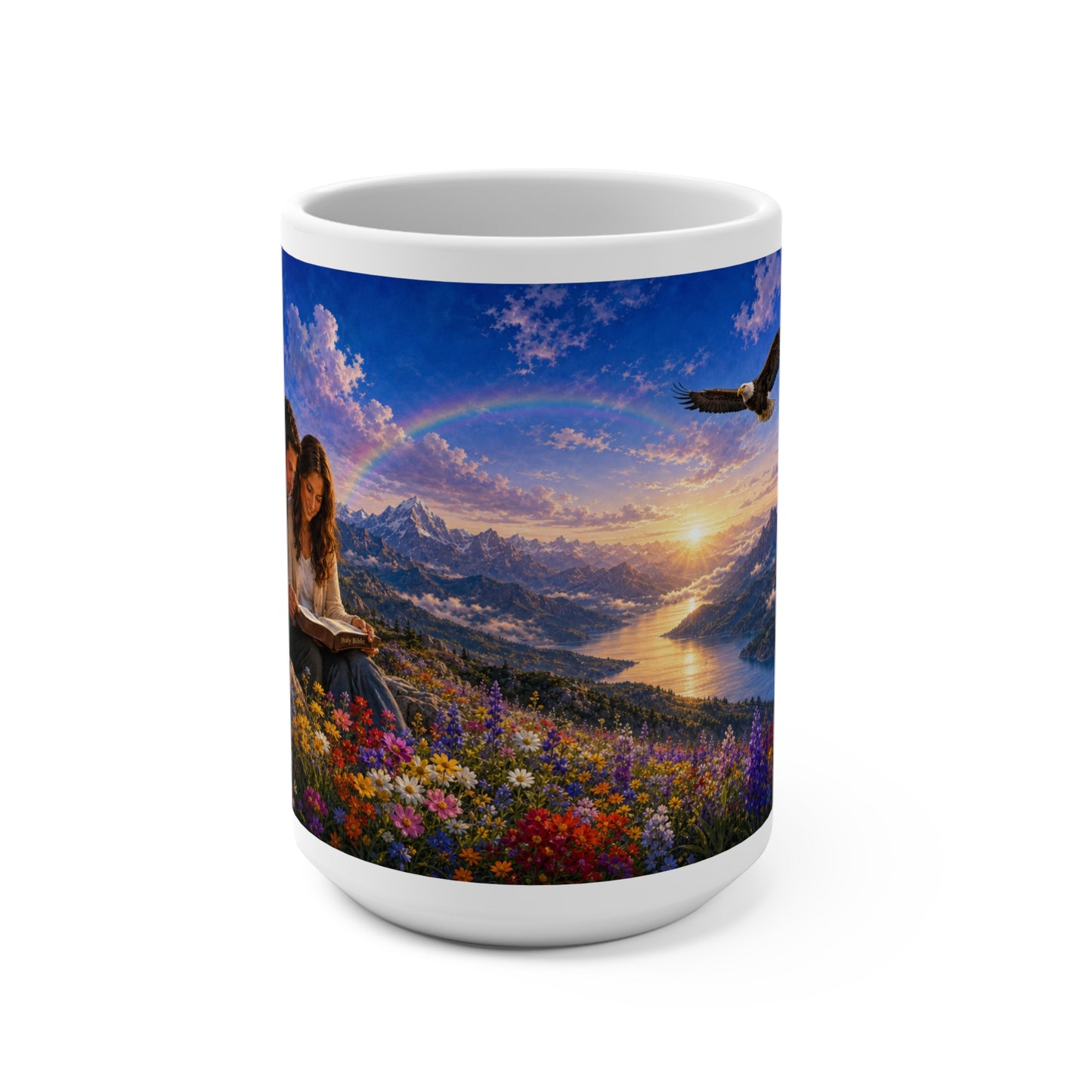 Your Word Is a Lamp to My Feet Coffee Mug 15oz — Psalm 119:105 Christian Gift for Couples