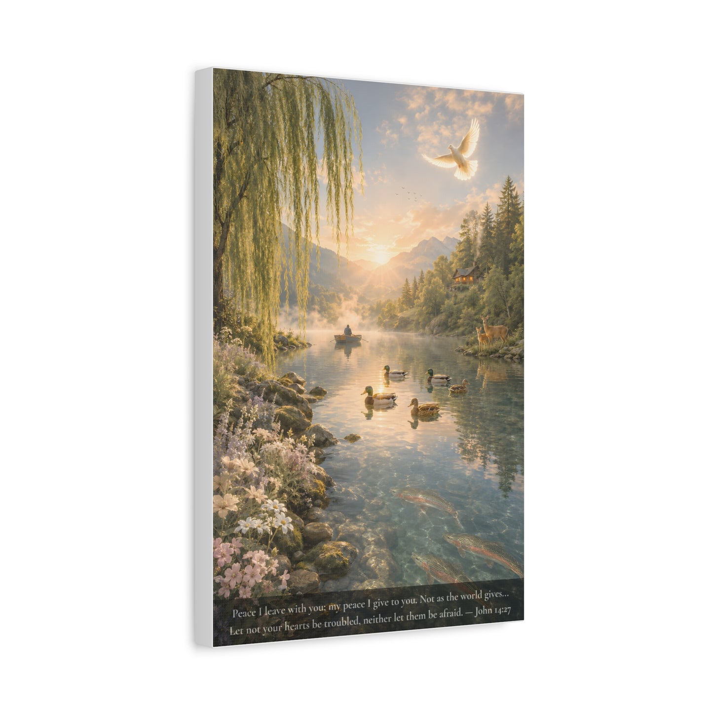 The Peace He Gives — Classic Canvas Wall Art | John 14:27