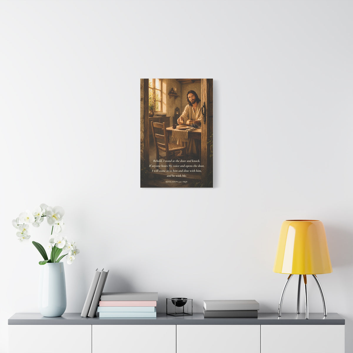 Behold I Stand at the Door — Revelation 3:20 | Quiet Grace Wall Art
