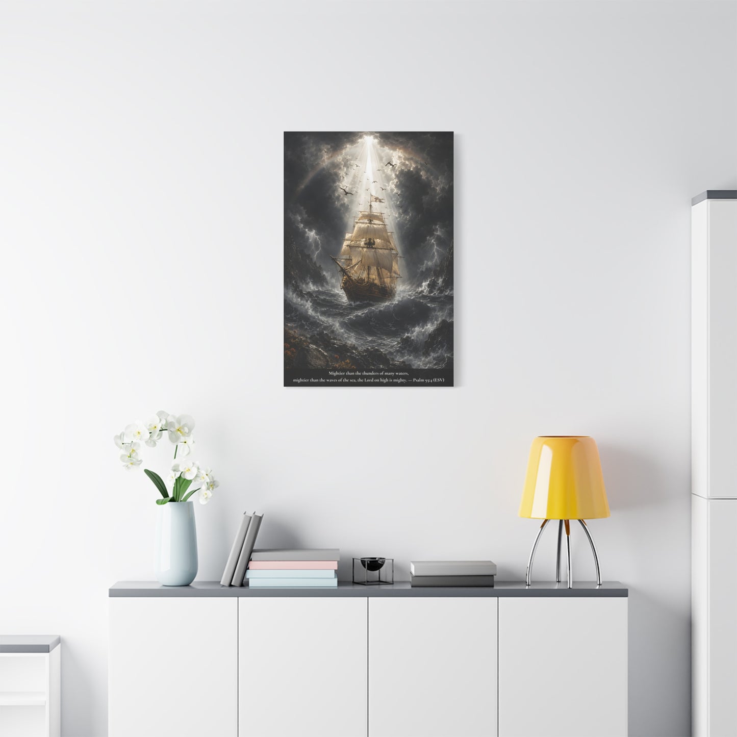 Protection Through the Storm — Classic Canvas Wall Art | Psalm 93:4