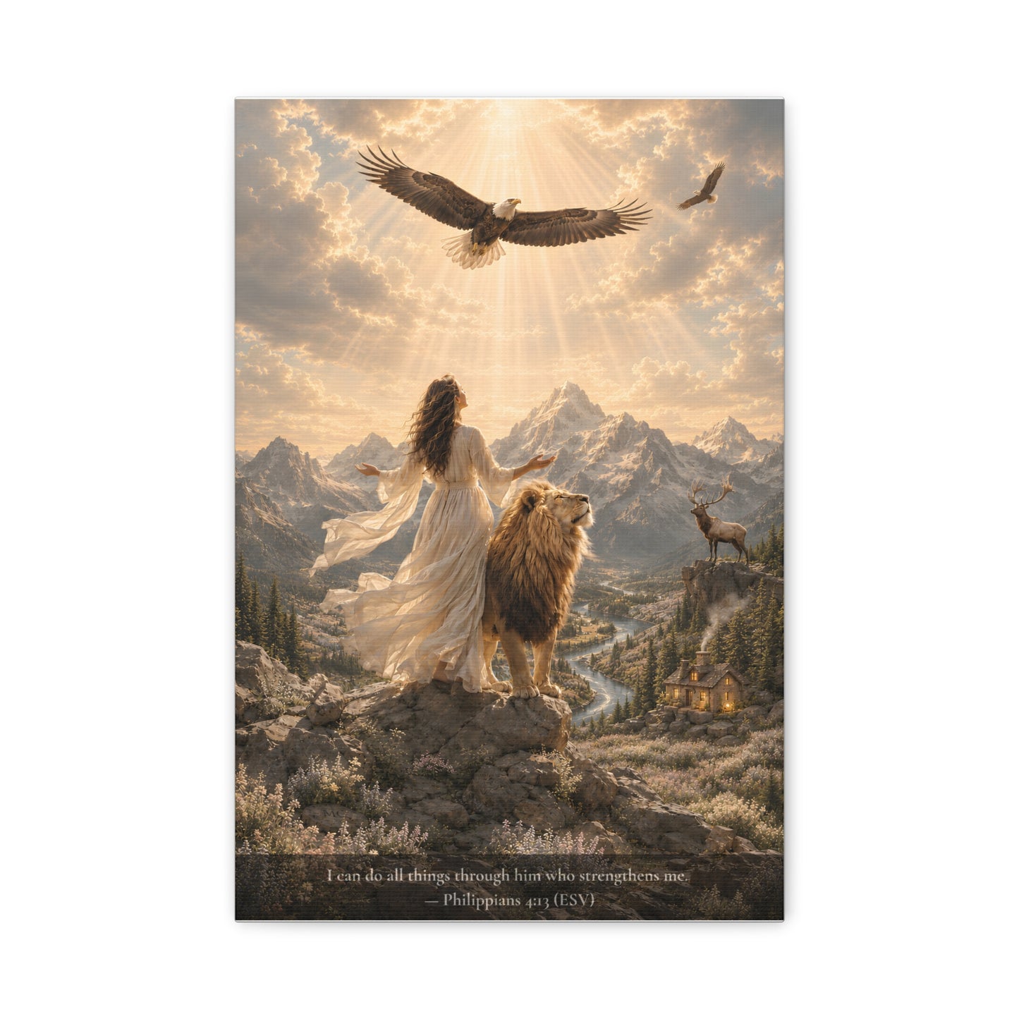 Through Him Who Strengthens Me — Classic Canvas | Philippians 4:13