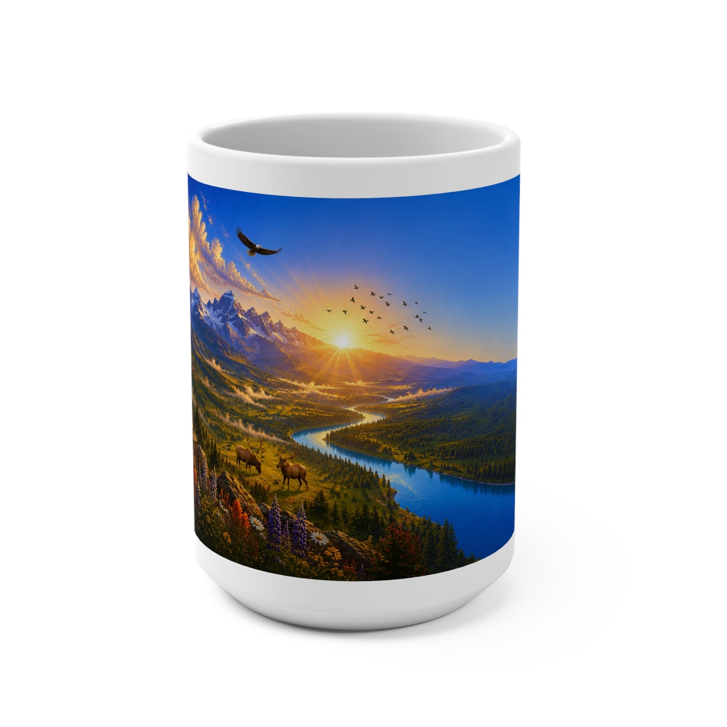 Iron Sharpens Iron Coffee Mug 15oz for Him - Proverbs 27:17 Christian Gift