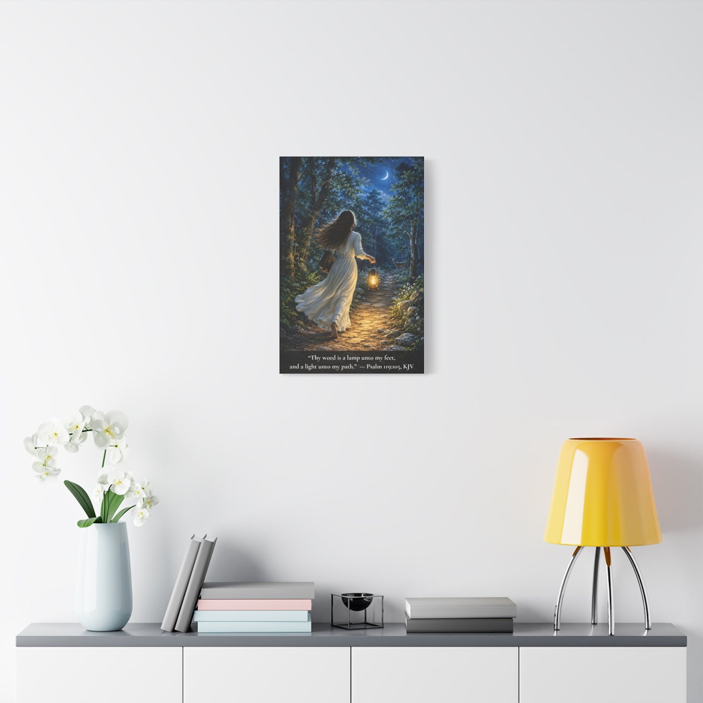 Thy Word Is a Lamp — Psalm 119:105 | Vibrant Christian Canvas Wall Art