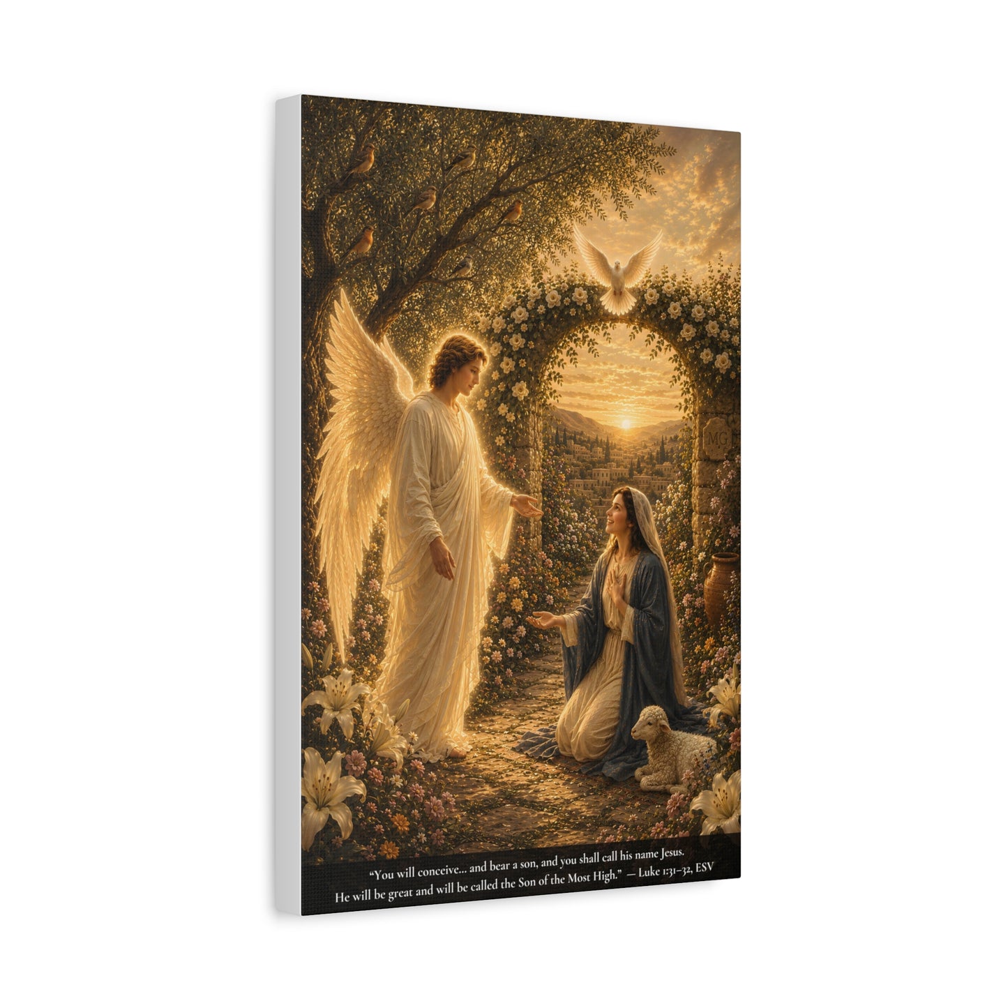 The Annunciation — Luke 1:28-38 |  Classic Christian Canvas Art