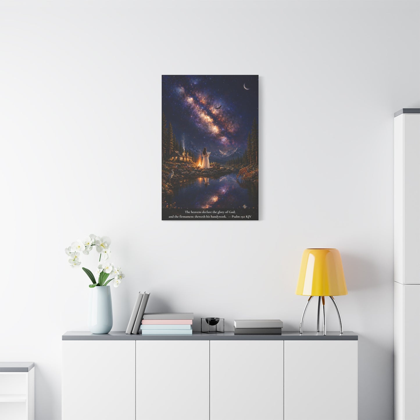 The Heavens Declare His Glory — Psalm 19:1 | Vibrant Christian Canvas Wall Art