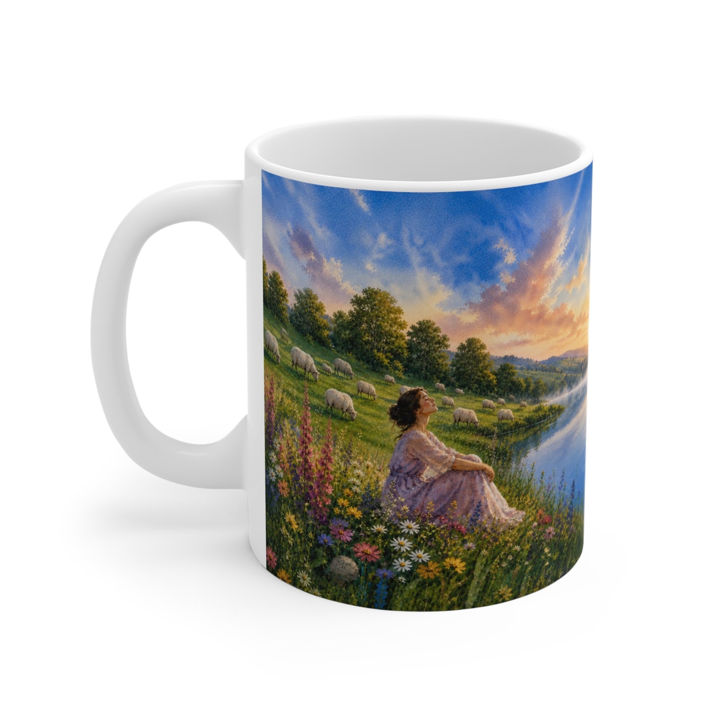 He Leads Me Beside Still Waters 11oz for Her - Psalm 23:2 Gift