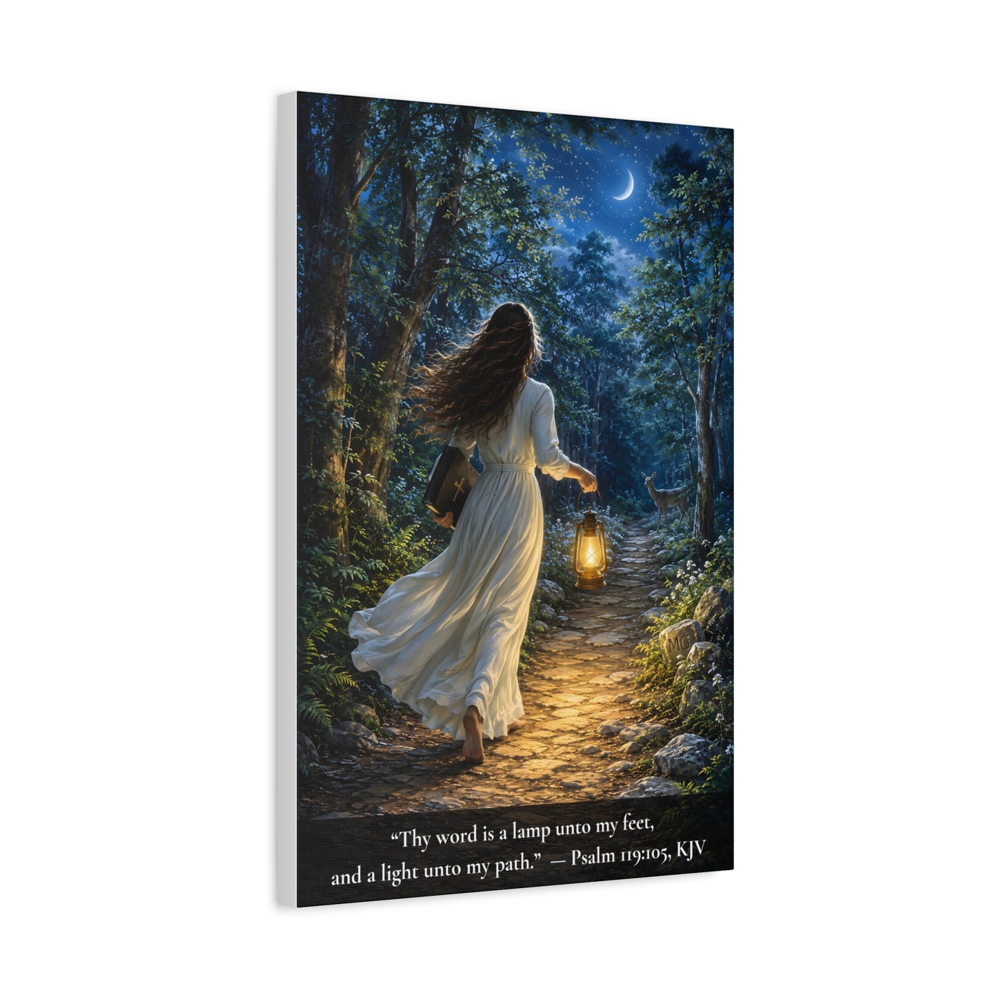 Thy Word Is a Lamp — Psalm 119:105 | Vibrant Christian Canvas Wall Art