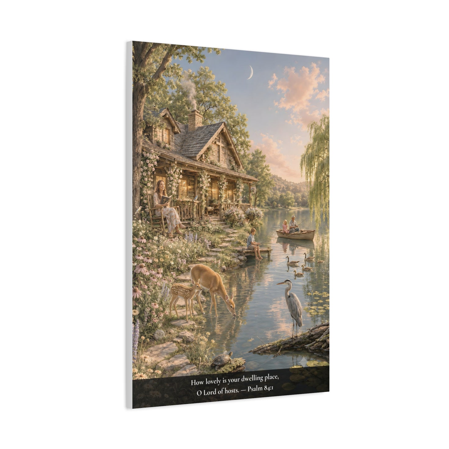 How Lovely Is Your Dwelling Place — Psalm 84:1 — Classic Edition — Christian Canvas Wall Art
