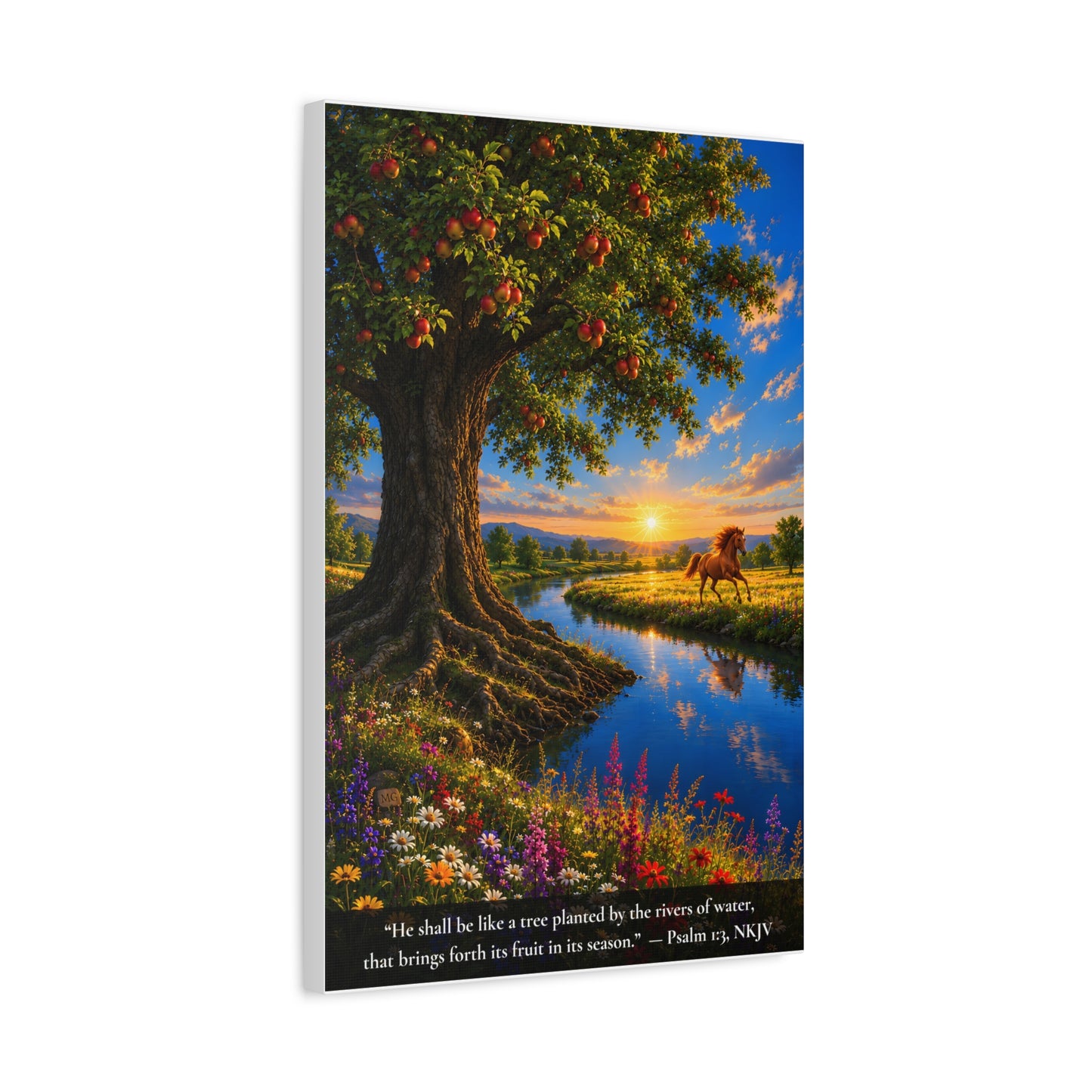 The River and the Tree — Vibrant Canvas Wall Art | Psalm 1:3