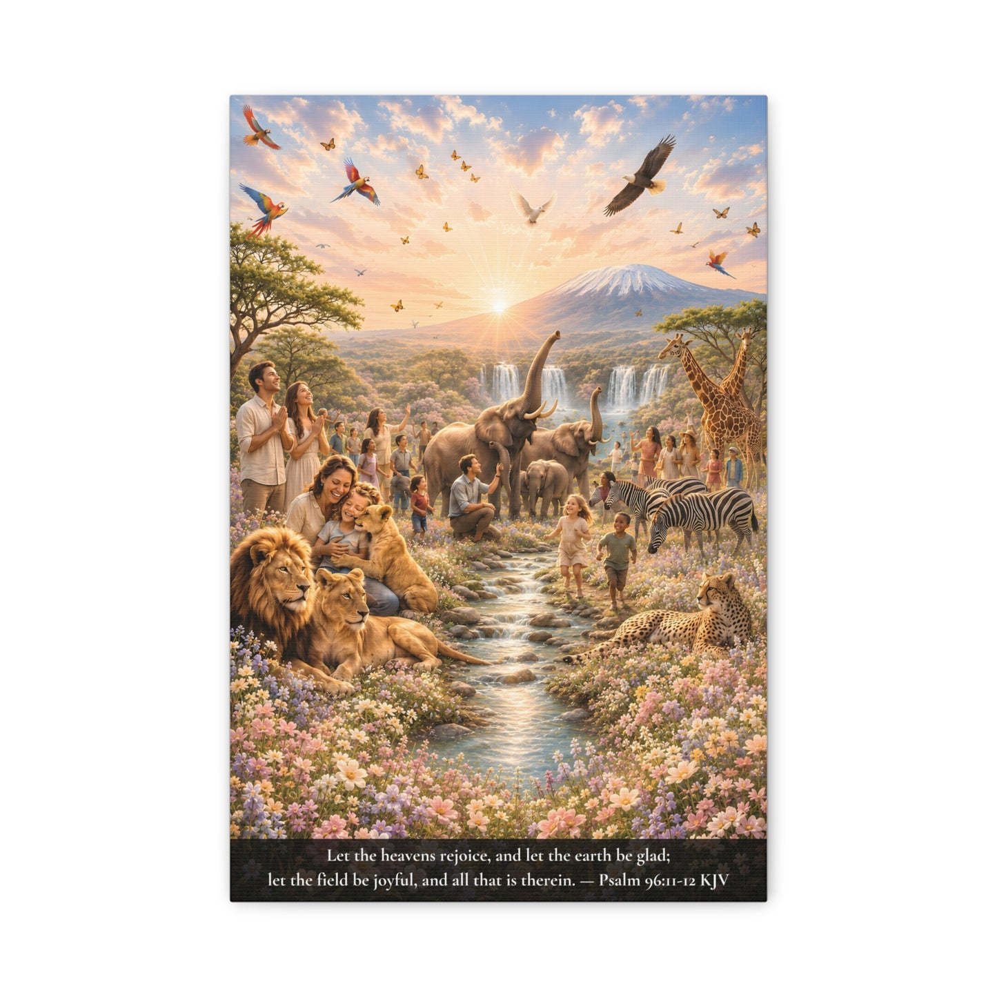 Let the Heavens Rejoice — Psalm 96:11-12 | Classic Christian Canvas Art