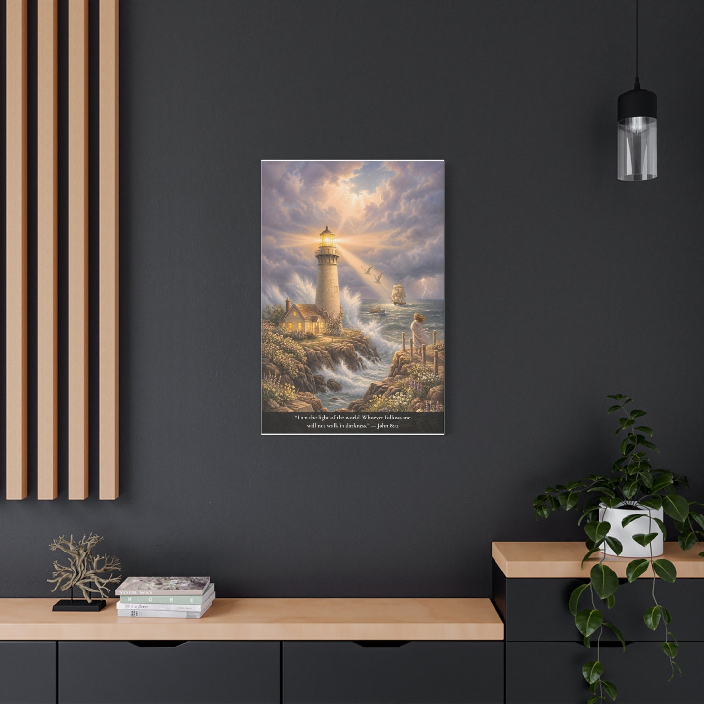 I Am the Light of the World — John 8:12 — Classic Edition — Christian Canvas Wall Art