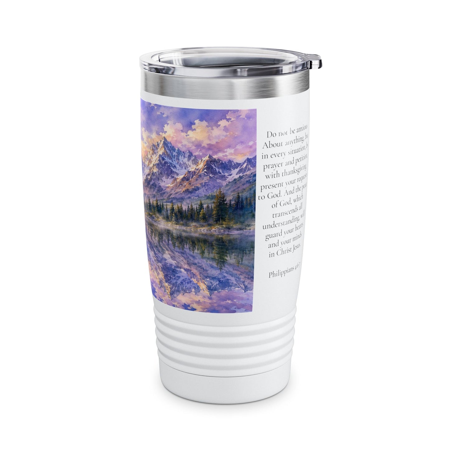 Do Not Be Anxious Peace of God 20oz Tumbler - Philippians 4:6-7 Christian Gift