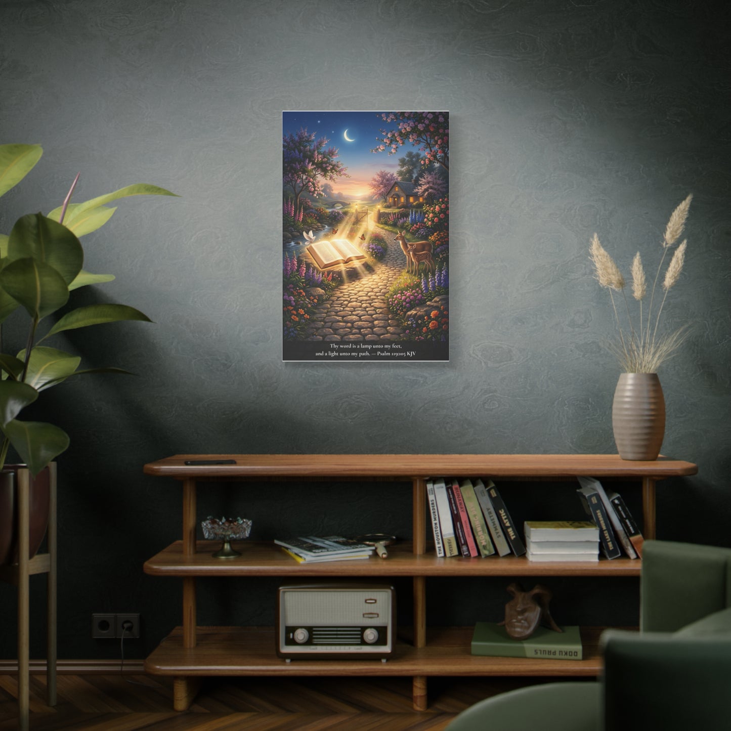 Thy Word Is a Lamp — Psalm 119:105 | Vibrant Christian Canvas Wall Art