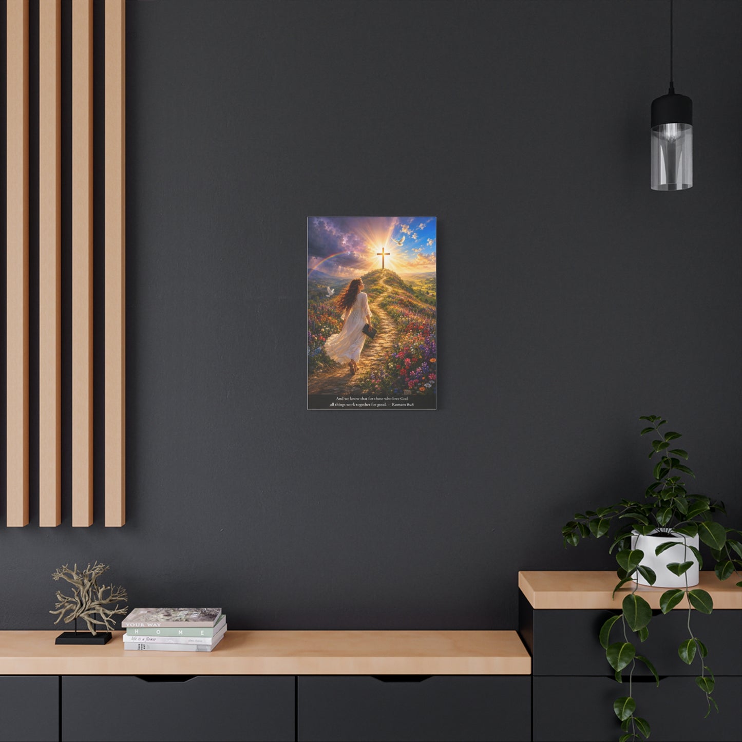 All Things Work Together — Romans 8:28 — Vibrant Edition — Christian Canvas Wall Art