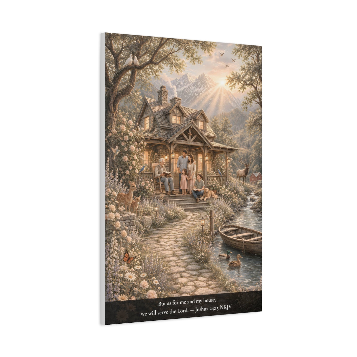 As for Me and My House — Joshua 24:15 | Classic Christian Canvas Art