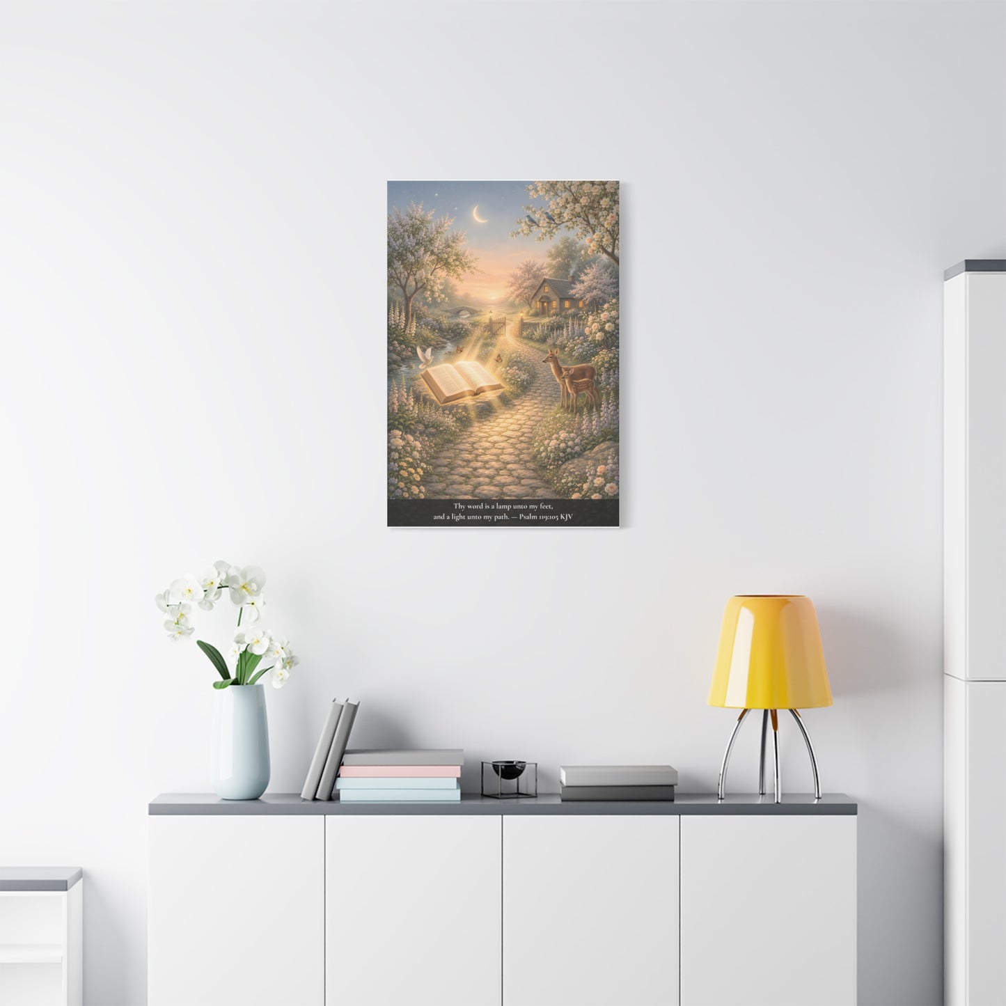 Thy Word Is a Lamp — Psalm 119:105 | Classic Christian Canvas Art