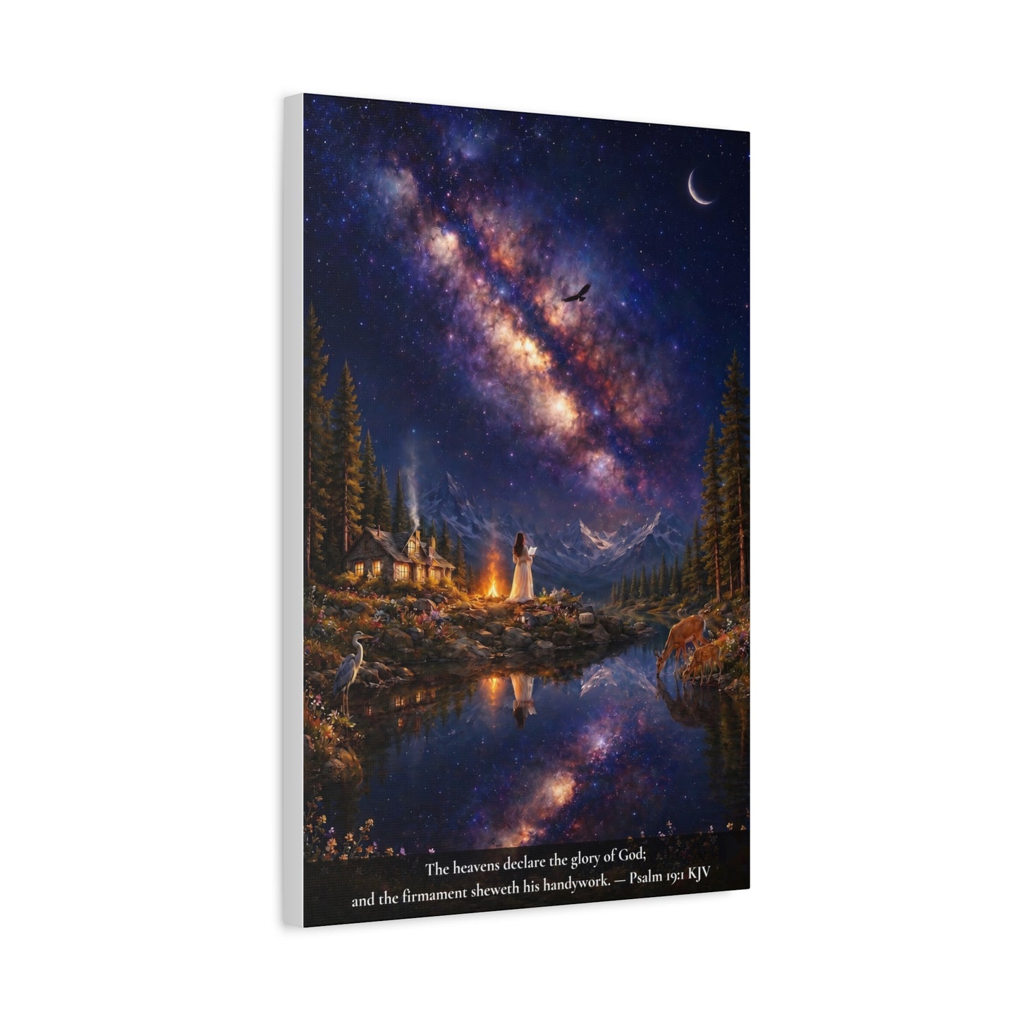 The Heavens Declare His Glory — Psalm 19:1 | Vibrant Christian Canvas Wall Art