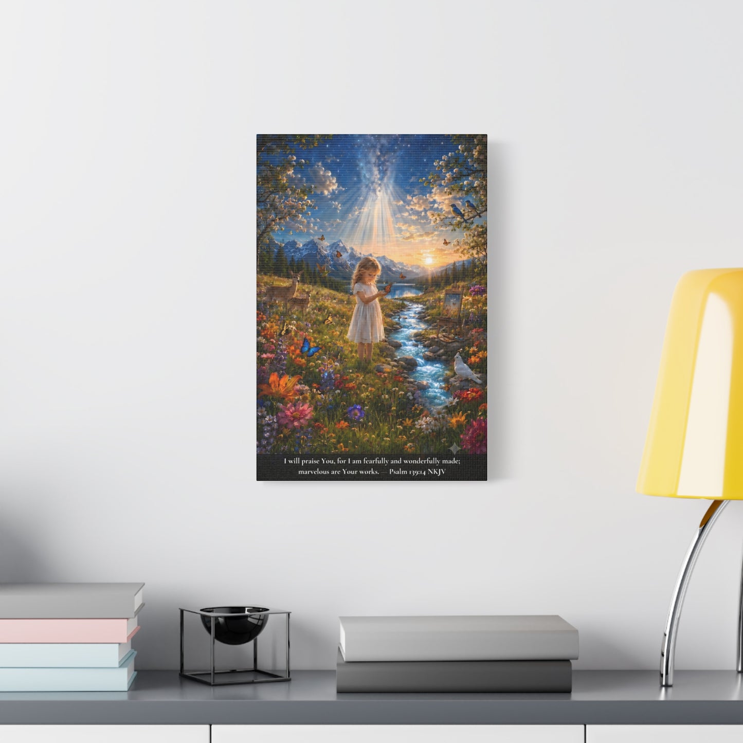 Fearfully and Wonderfully Made — Psalm 139:14 | Vibrant Christian Canvas Wall Art