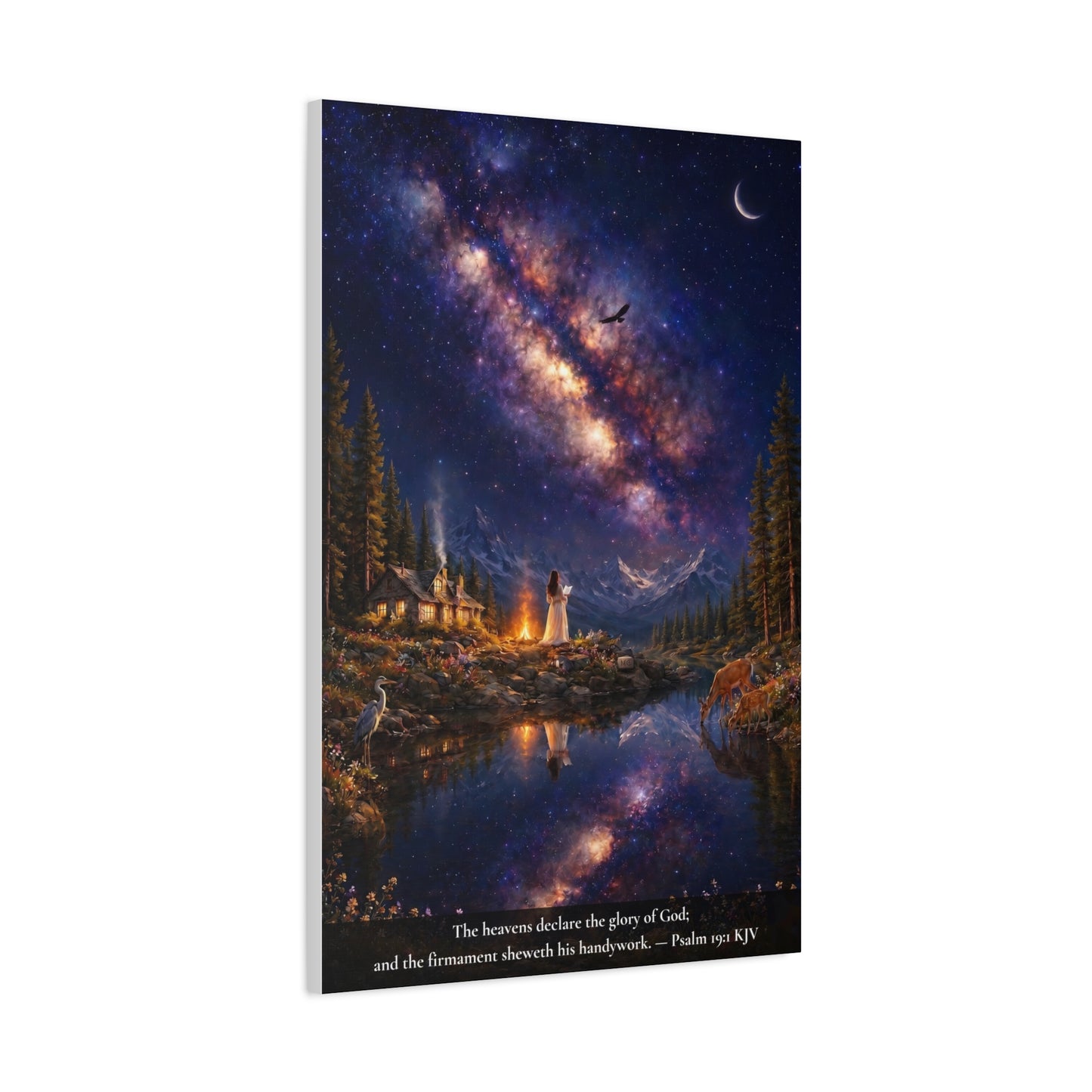 The Heavens Declare His Glory — Psalm 19:1 | Vibrant Christian Canvas Wall Art
