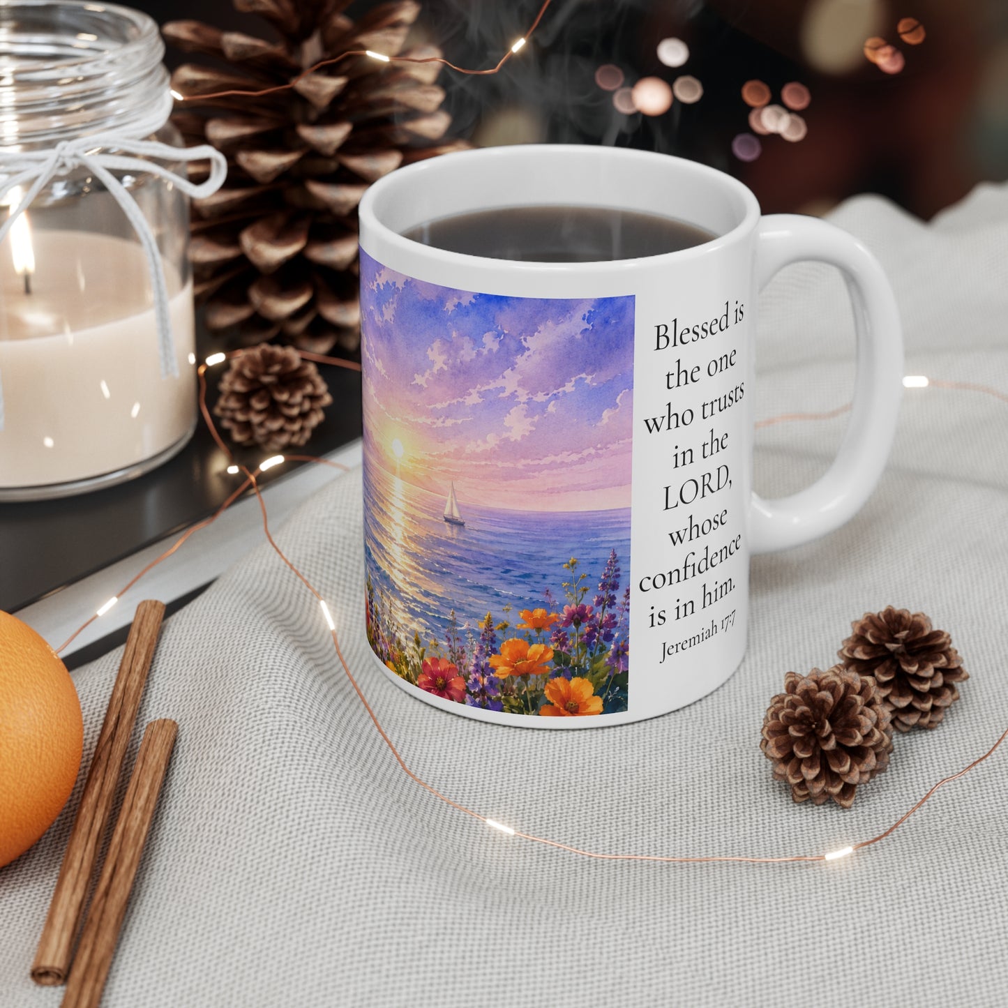 Blessed Is One Who Trusts in the Lord 11oz - Jeremiah 17:7 Christian Gift