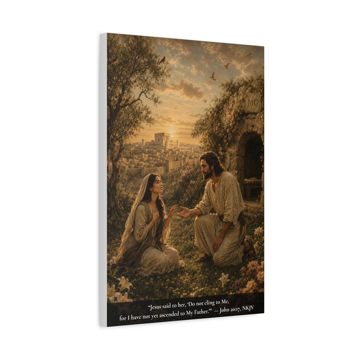 The Garden Meeting — John 20:17 | Classic Christian Canvas Art