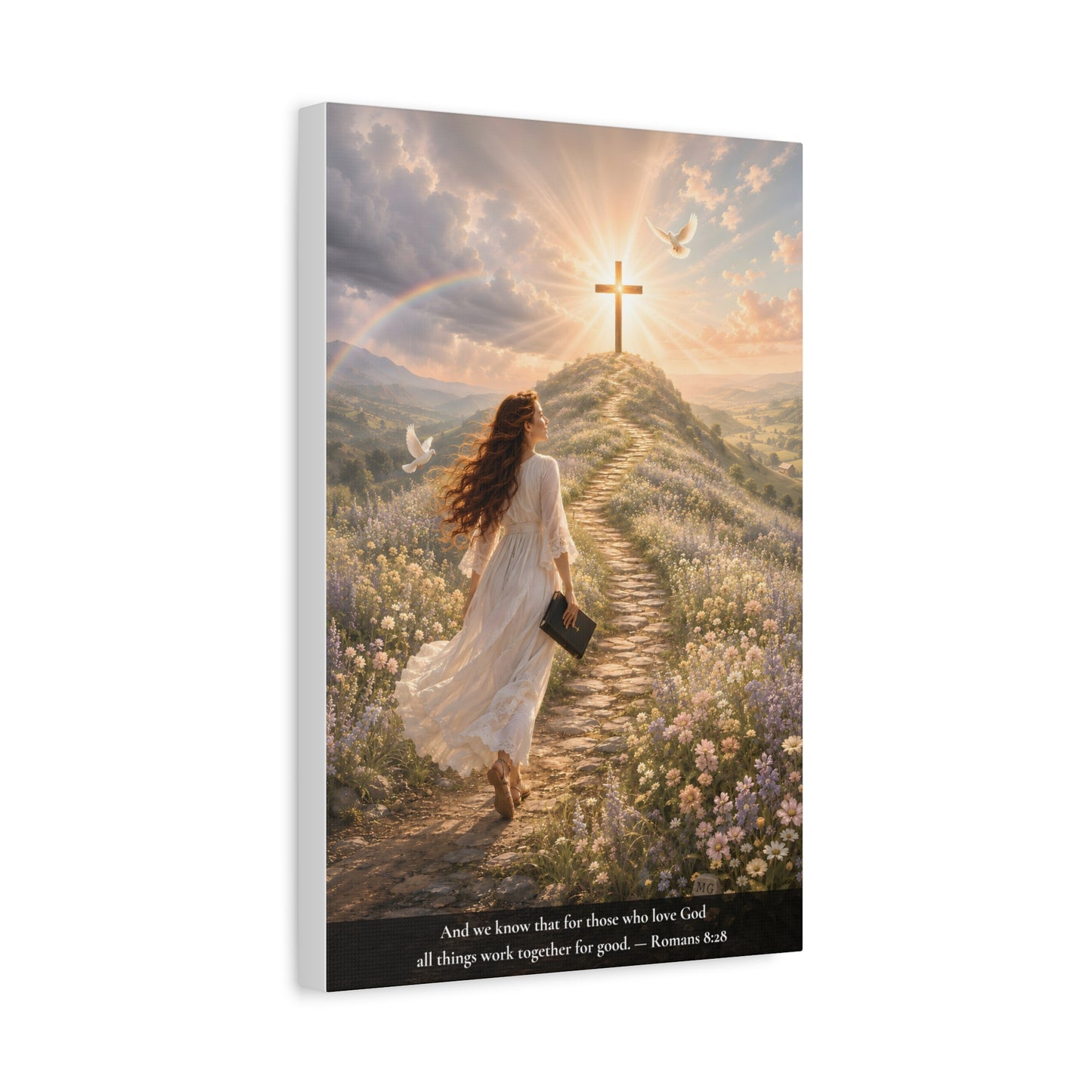 All Things Work Together — Romans 8:28 — Classic Edition — Christian Canvas Wall Art