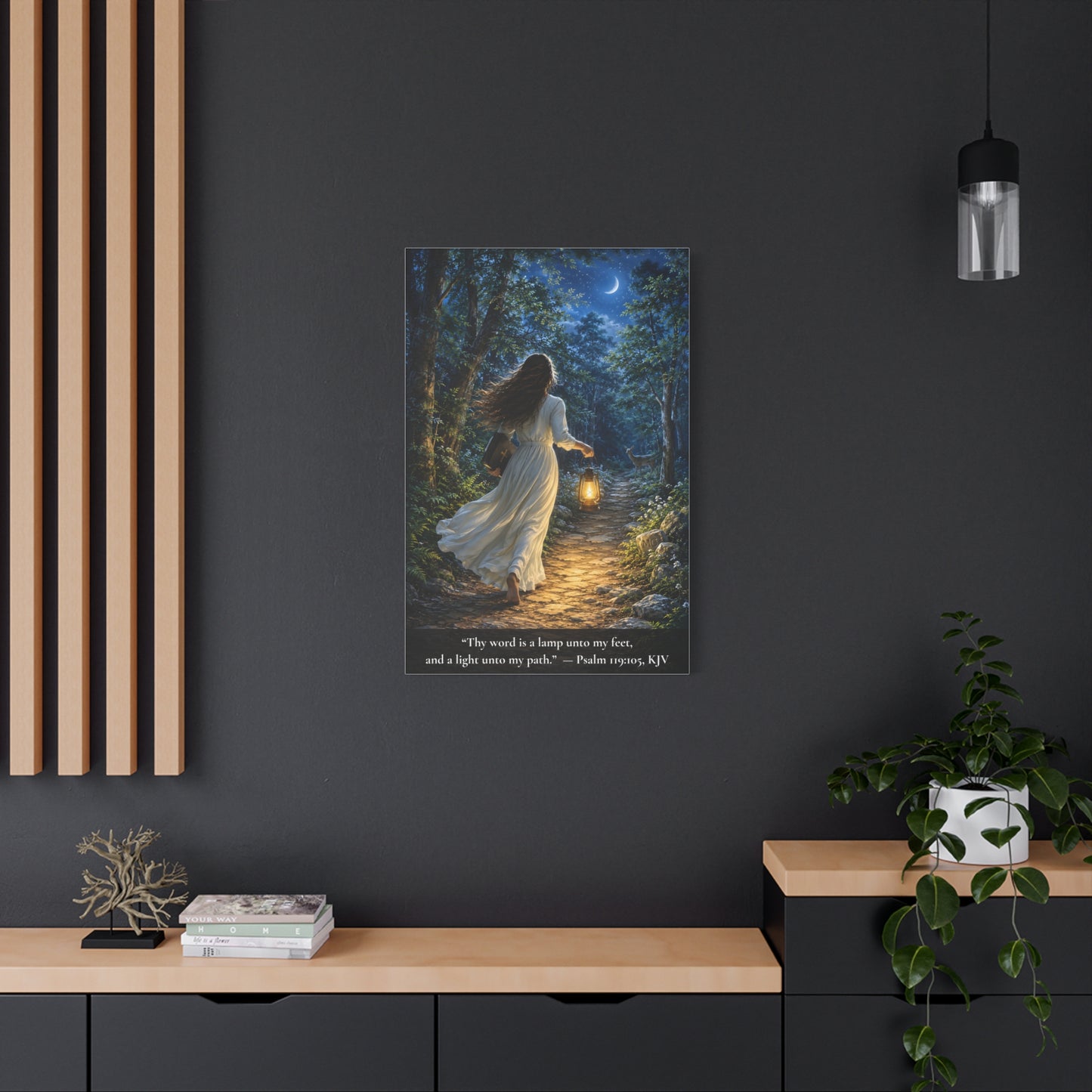 Thy Word Is a Lamp — Psalm 119:105 | Vibrant Christian Canvas Wall Art