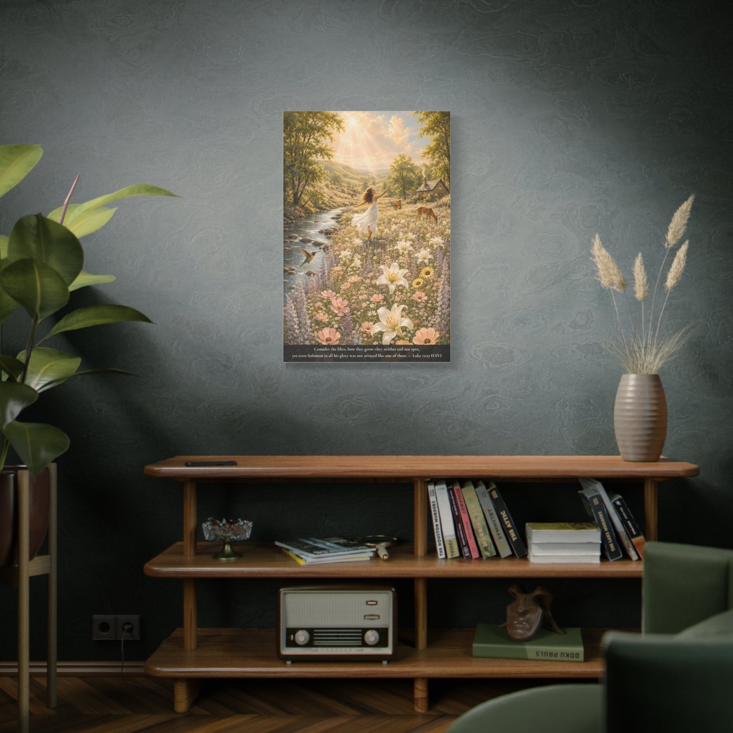 Consider the Lilies — Luke 12:27 — Classic Edition — Christian Canvas Wall Art