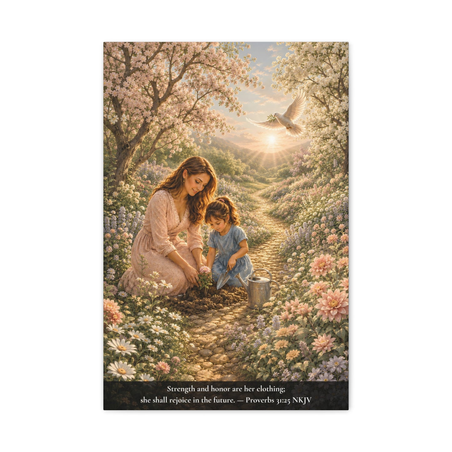 Clothed in Strength and Honor | Proverbs 31:25 Canvas Wall Art — Classic Edition