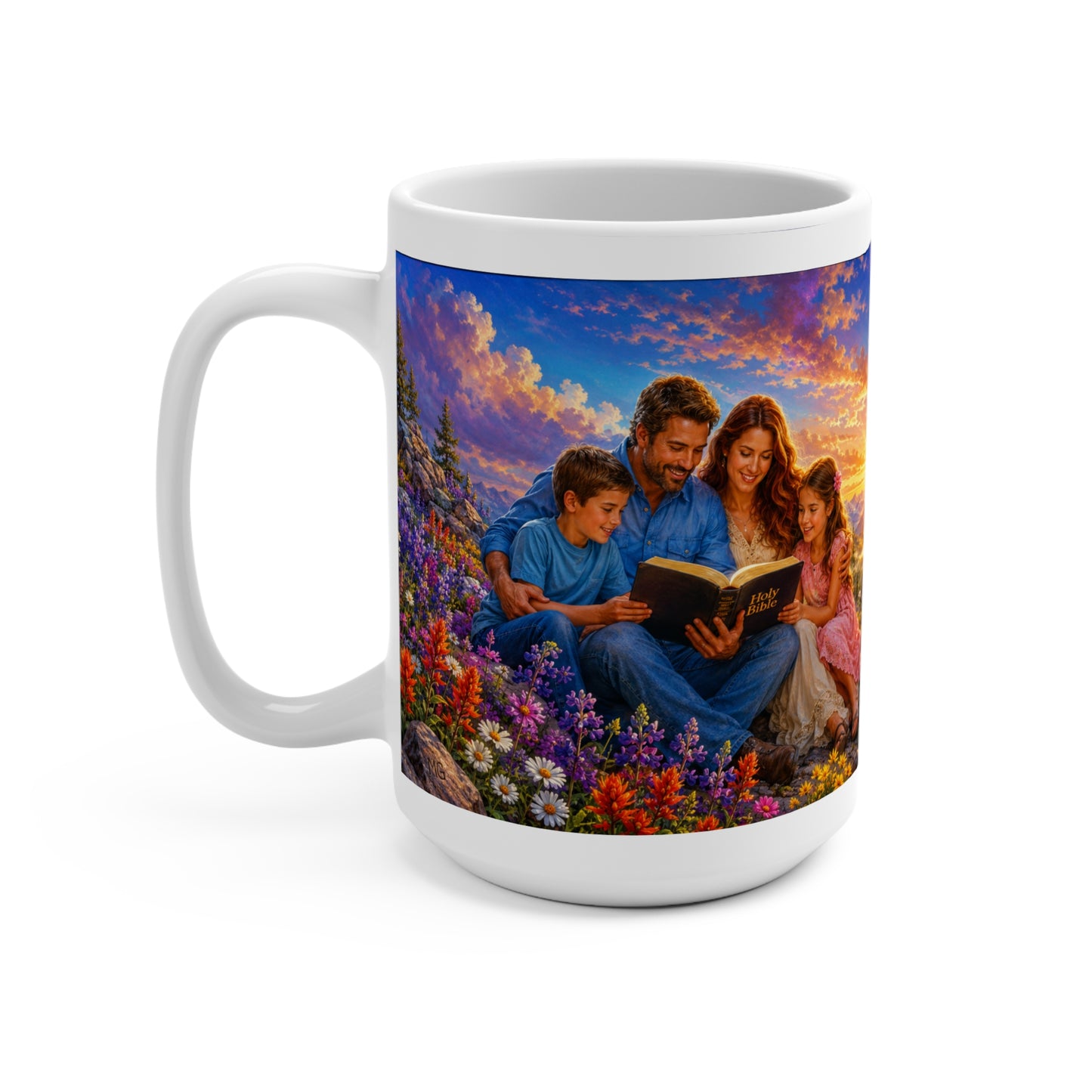 Impress Them on Your Children Coffee Mug 15oz — Deuteronomy 6:6-7 Christian Family Gift