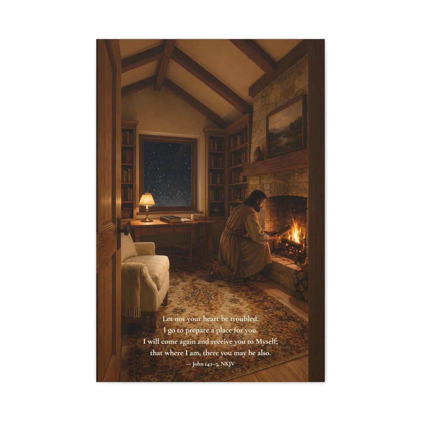 I Go To Prepare A Place For You — John 14:1–3 | Quiet Grace Canvas Wall Art