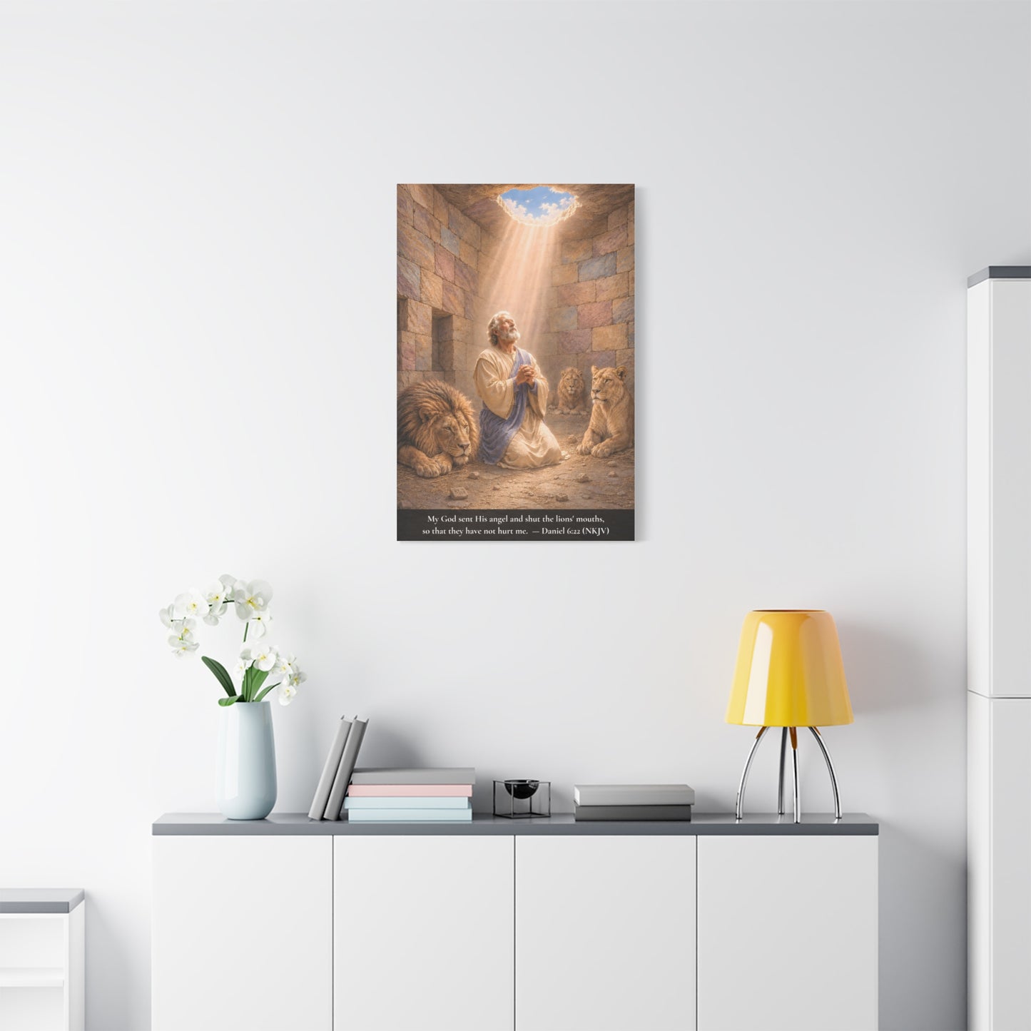 Daniel in the Lions' Den — Daniel 6:22 | Classic Christian Canvas Art