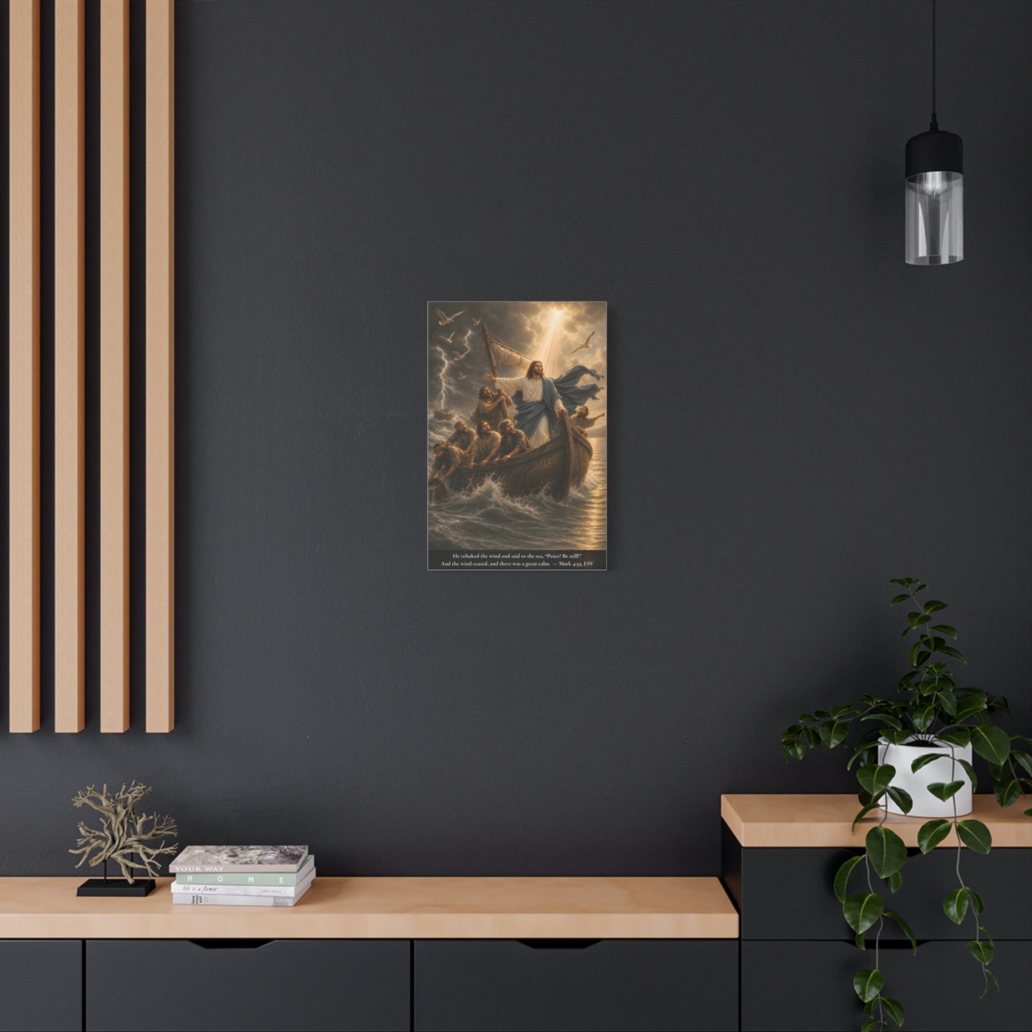 Jesus Saves Peter — Matthew 14:30-31 | Classic Christian Canvas Art